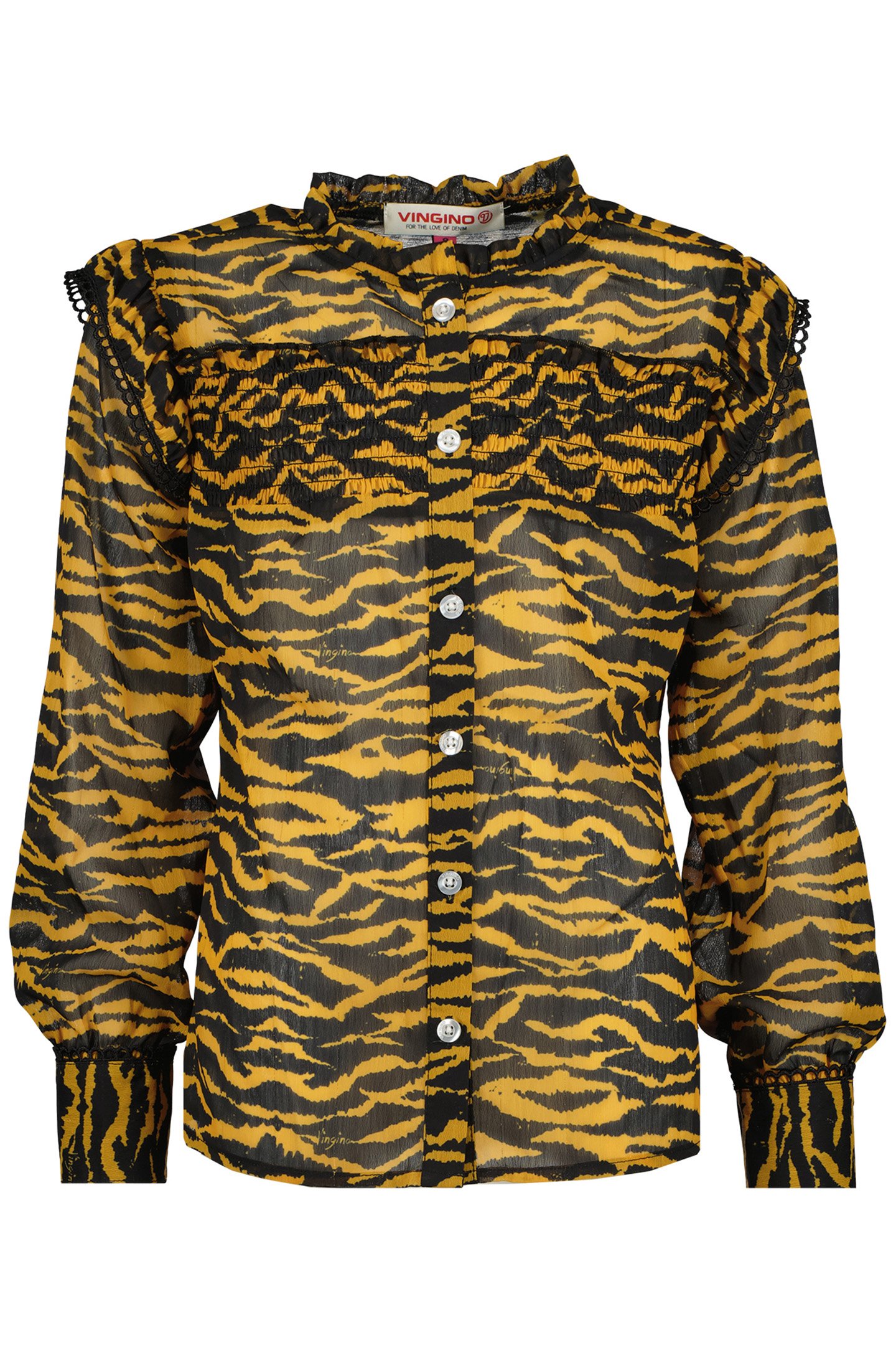 GIRL'S LORAINE BLOUSE OCHRE YELLOW 1