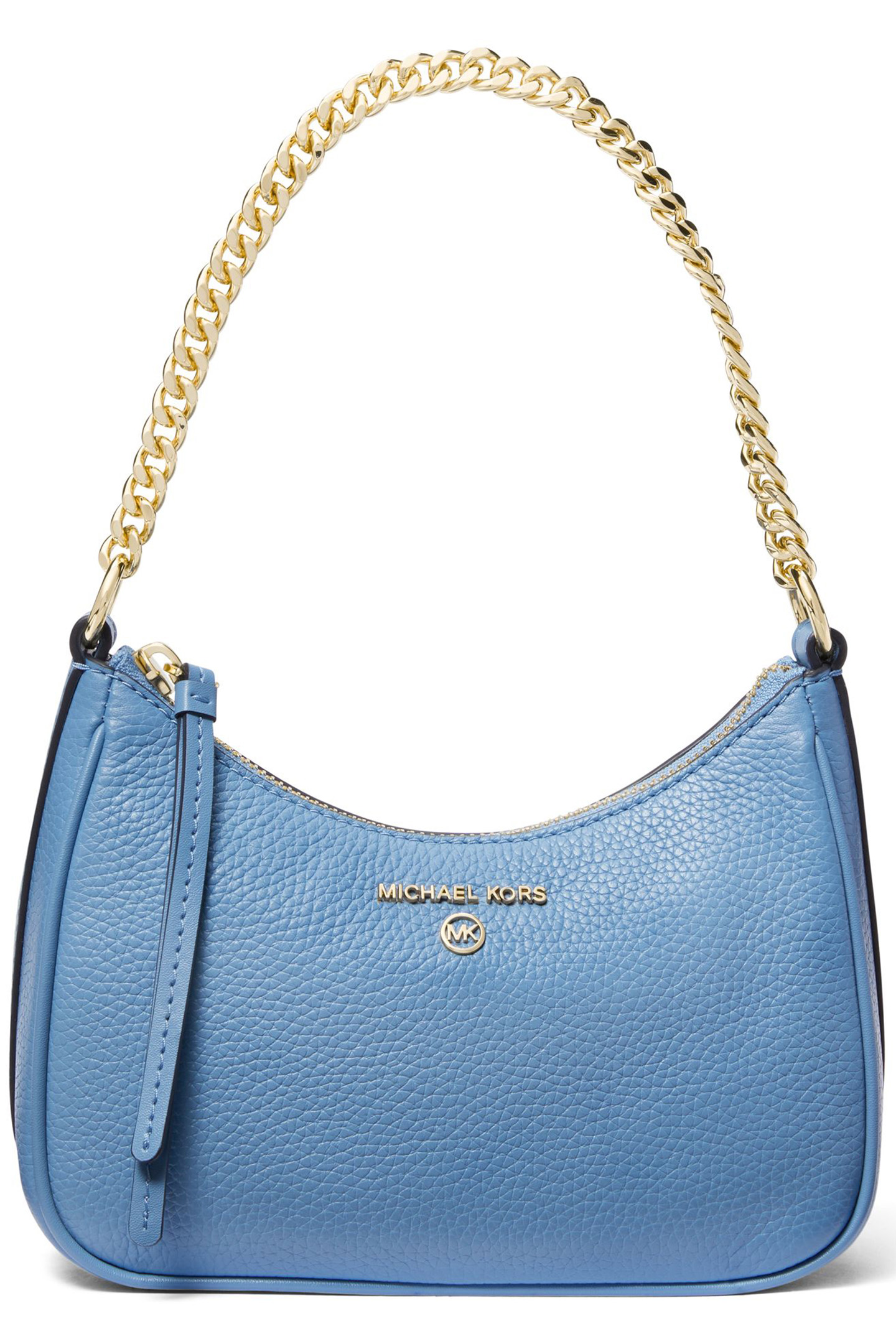CHAIN STRAP POUCHETTE SHOULDER BAG IN FRENCH BLUE 1