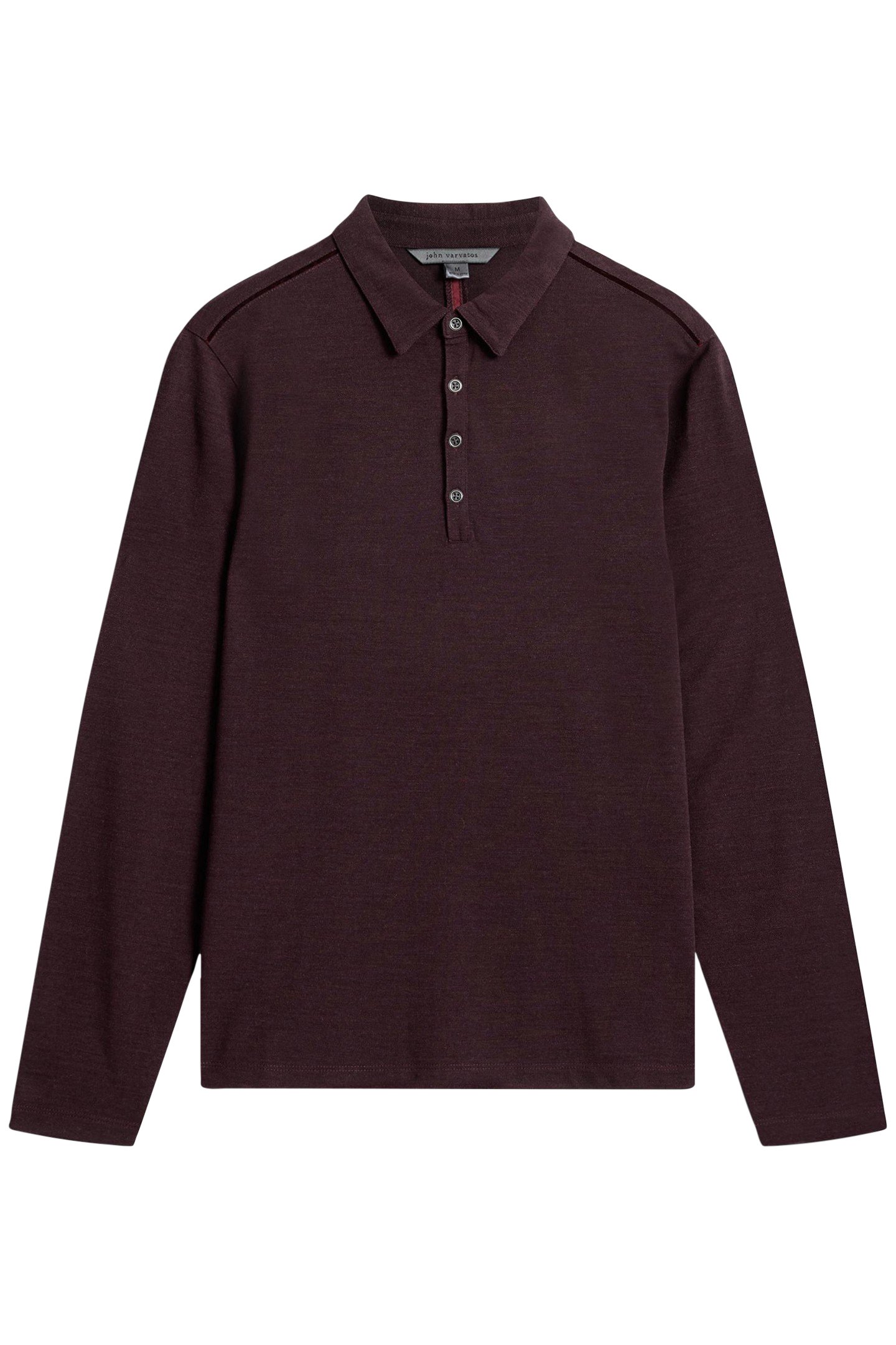 MALEO REGULAR FIT LS POLO MERLOT 2