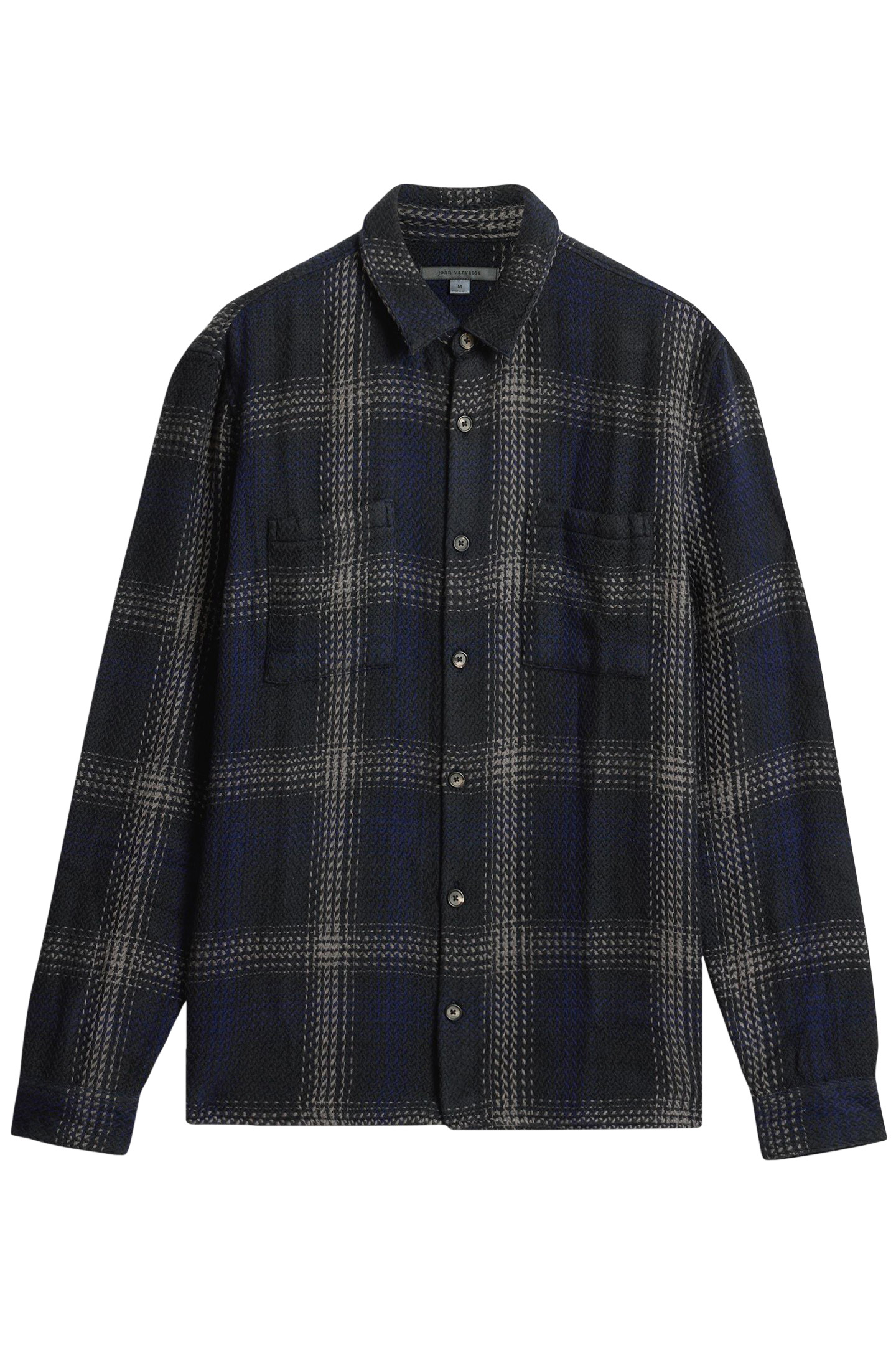 COLE LS SHIRT IN LARGE FALL PLAID INK BLUE 2