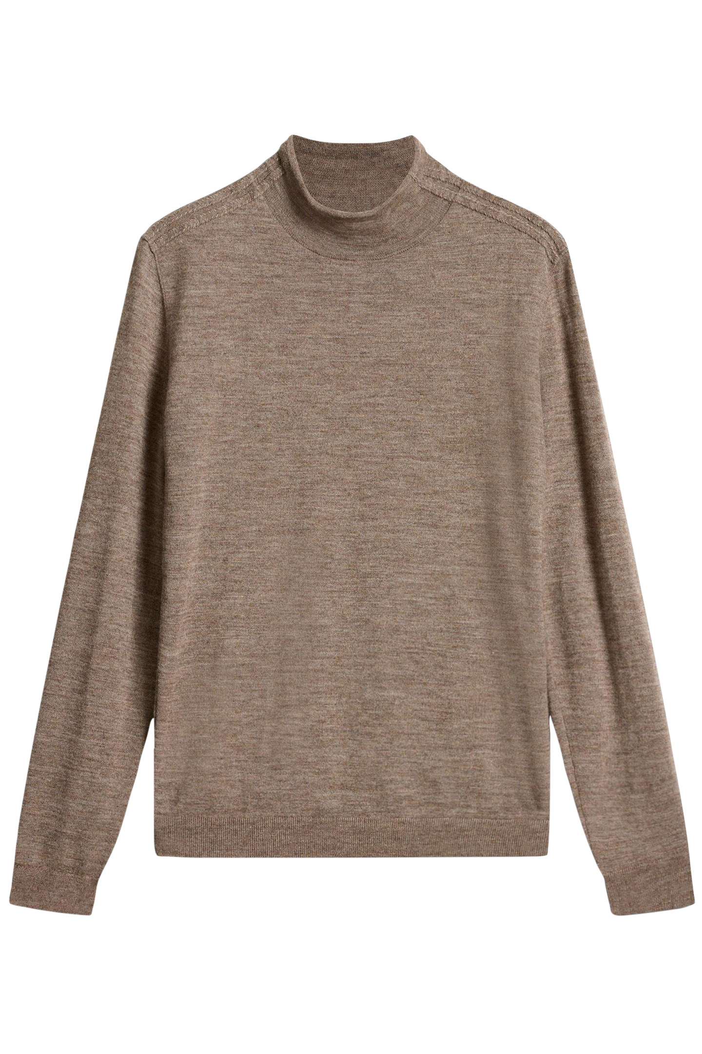 ALONTE REGULAR FIT MOCK NECK NUTMEG 2