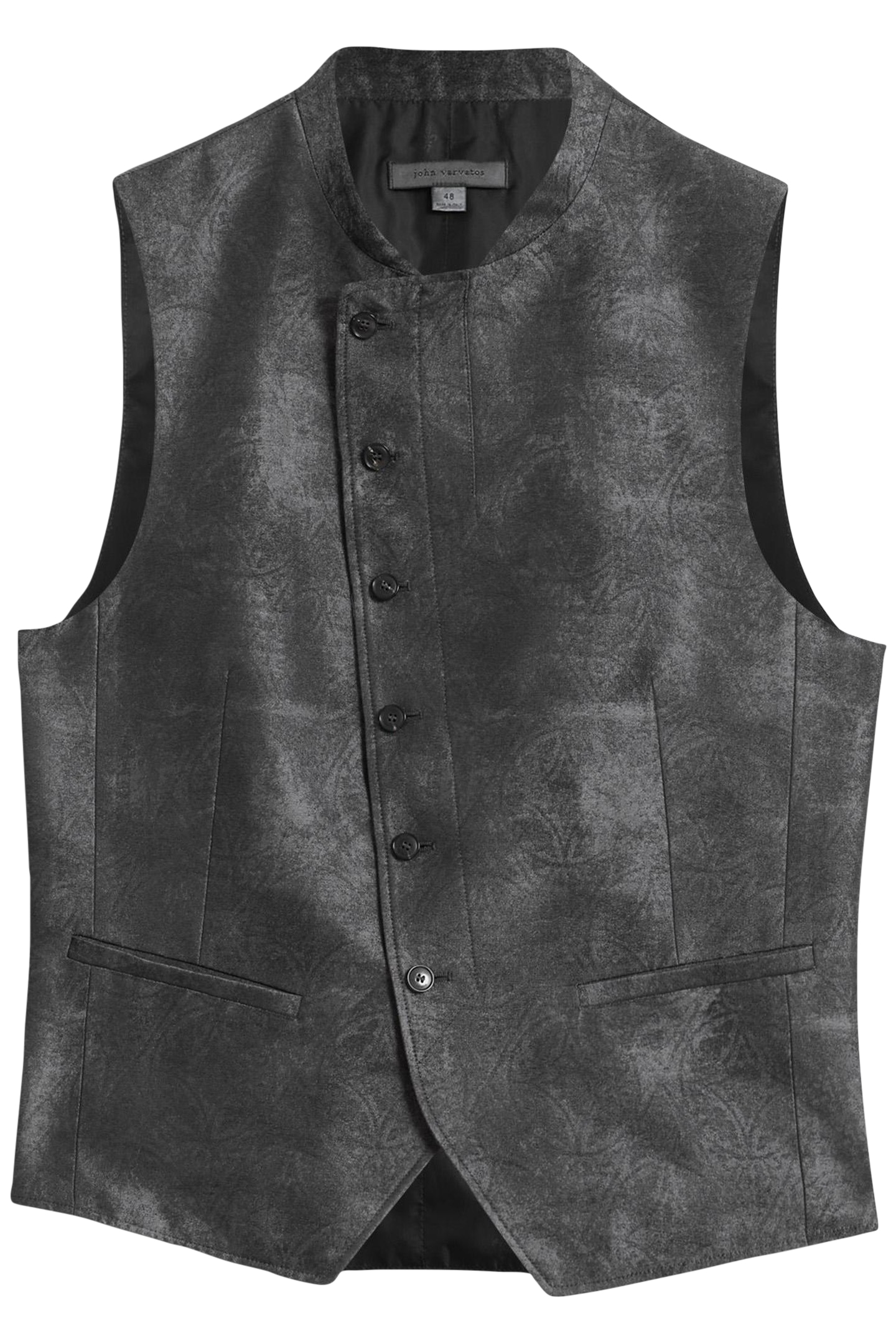 BEACON VEST - SLIM FIT ASYMMETRIC BUTTON ECLIPSE HTHR 2