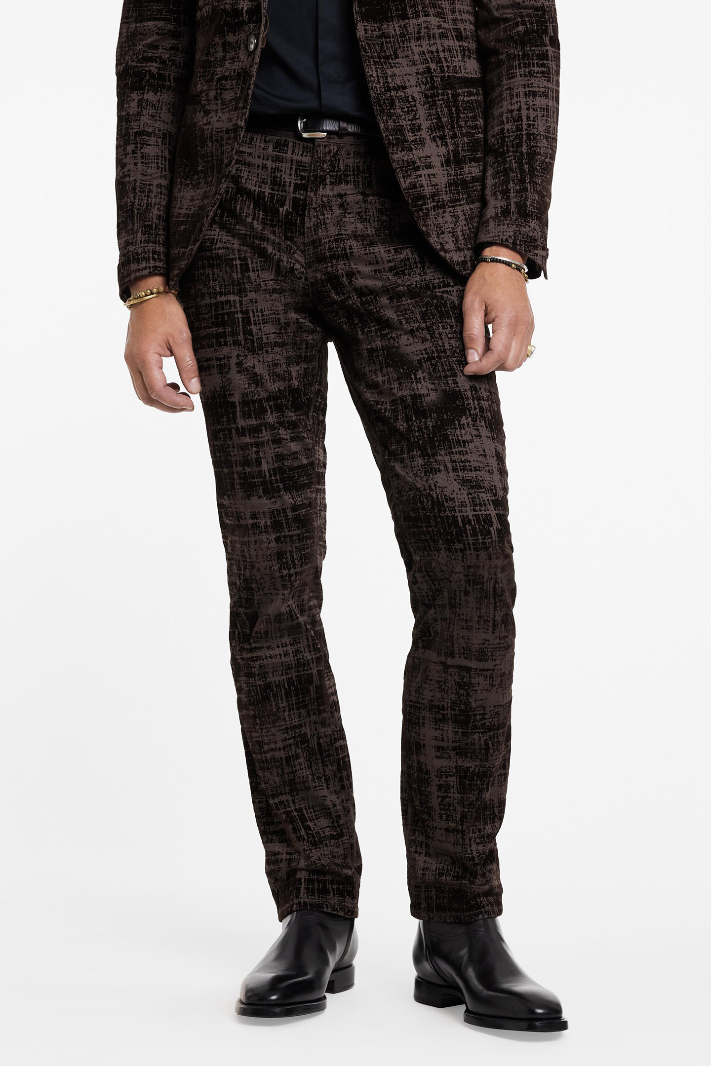 MOTOR CITY PANTS - ZIP FLY LOW RISE SLIM OLD BARK 1