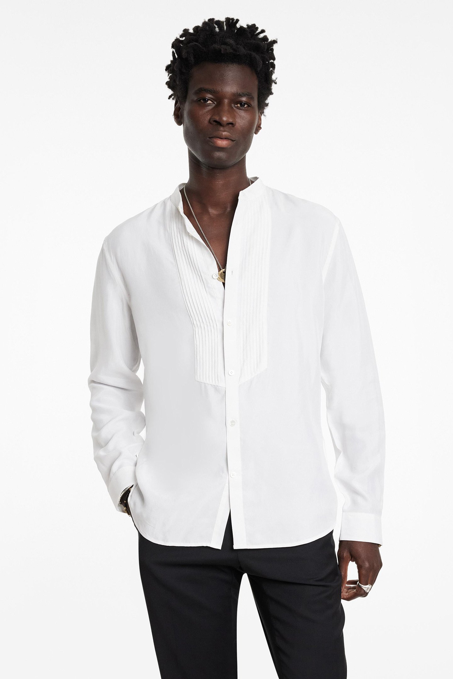 HANOVER SHIRT - SLIM FIT SHIRT WITH BAND WHITE 1