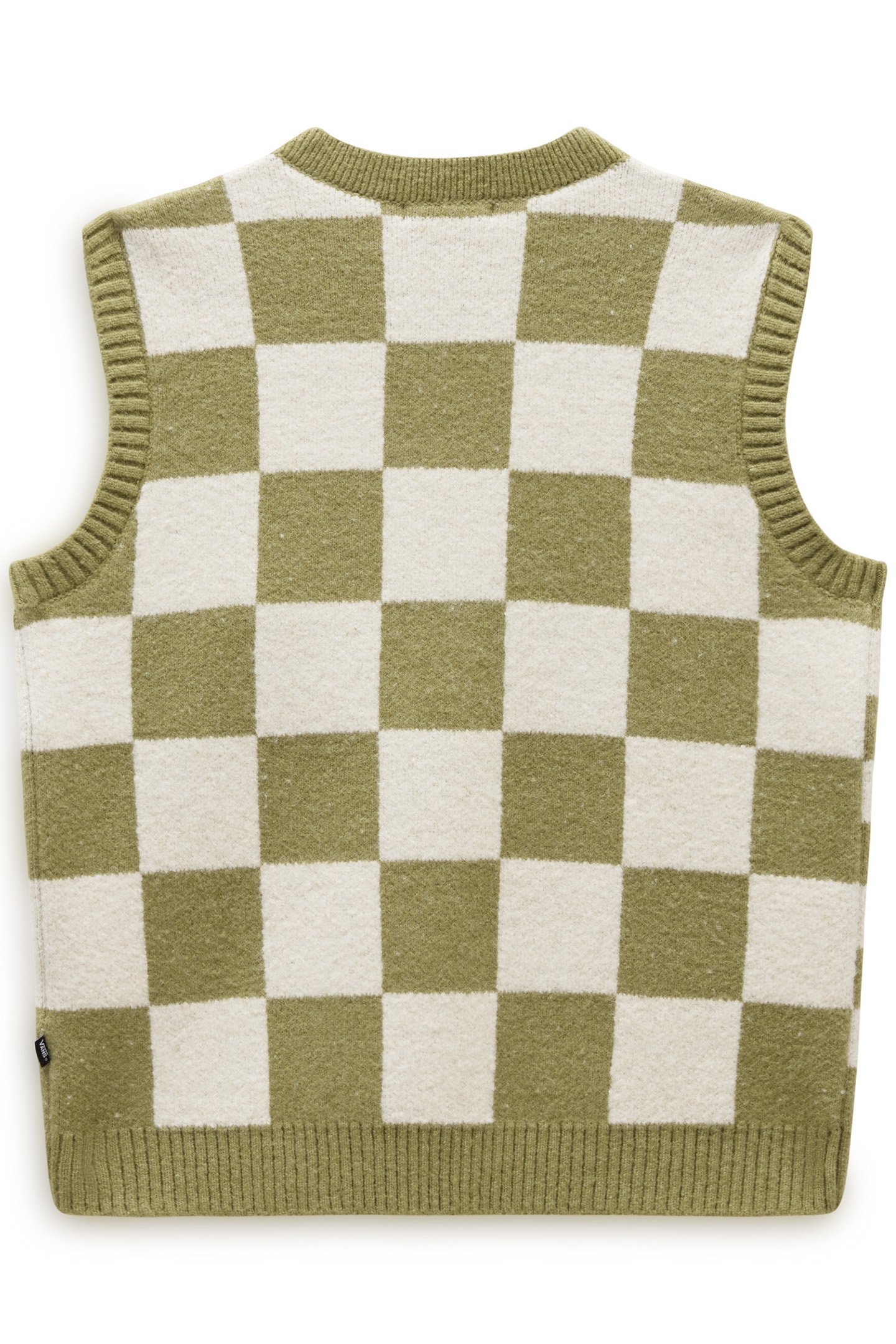 COURTYARD CHECKER SWEATER VEST GREEN OLIVE 5