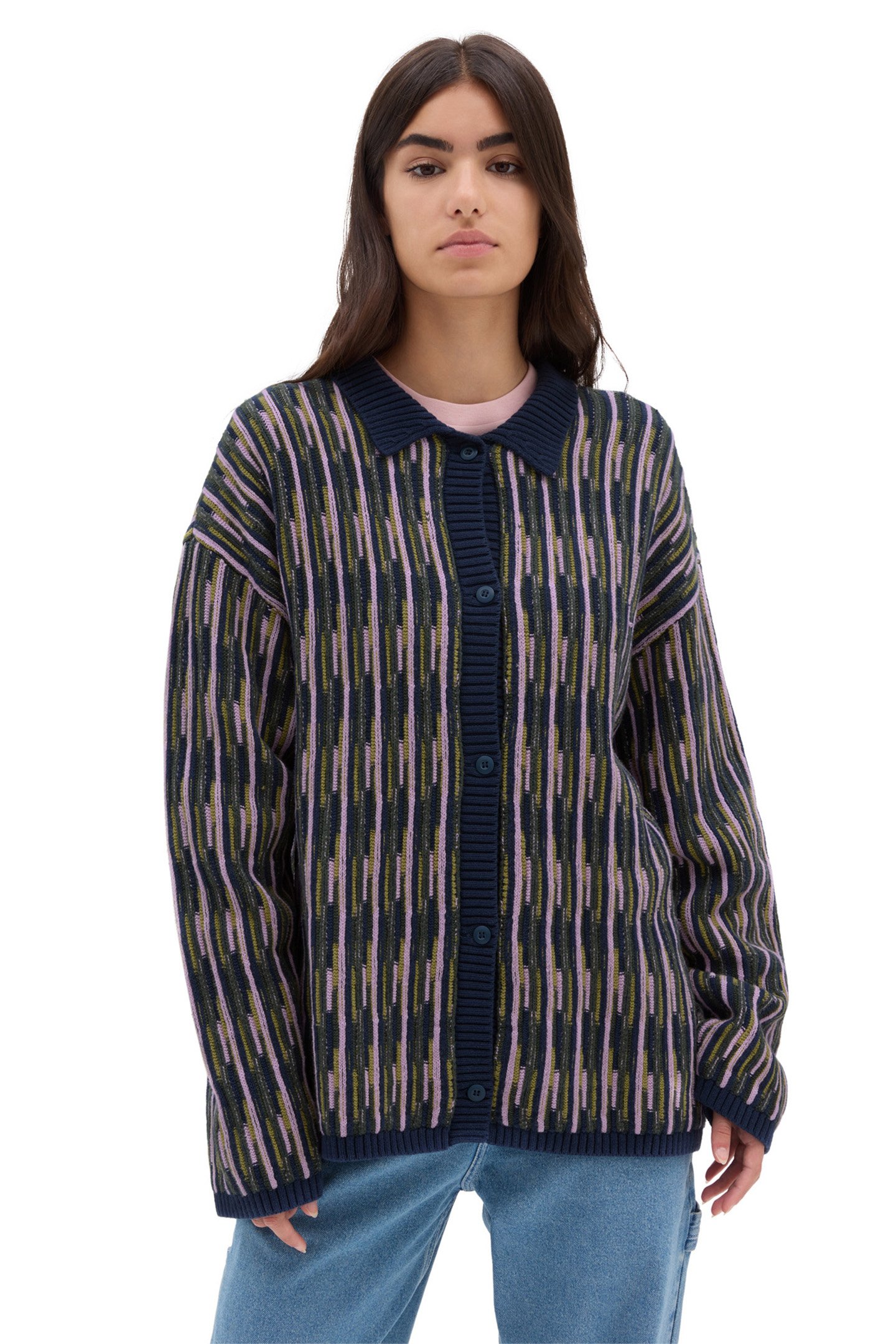 ALTA CHUNKY KNIT CARDIGAN DRESS BLUES by Vans