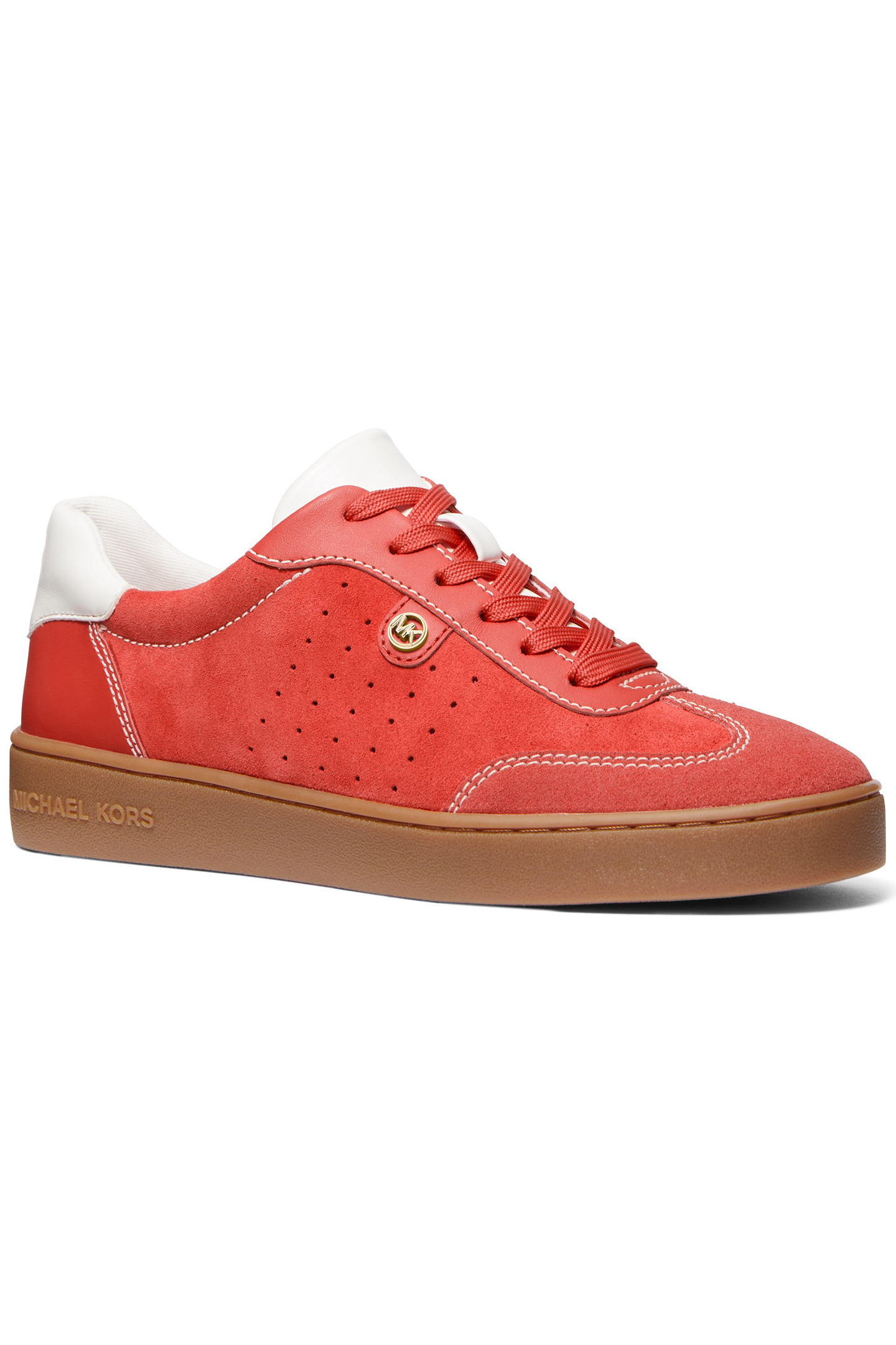SCOTTY LACE UP TRAINER IN RED 1