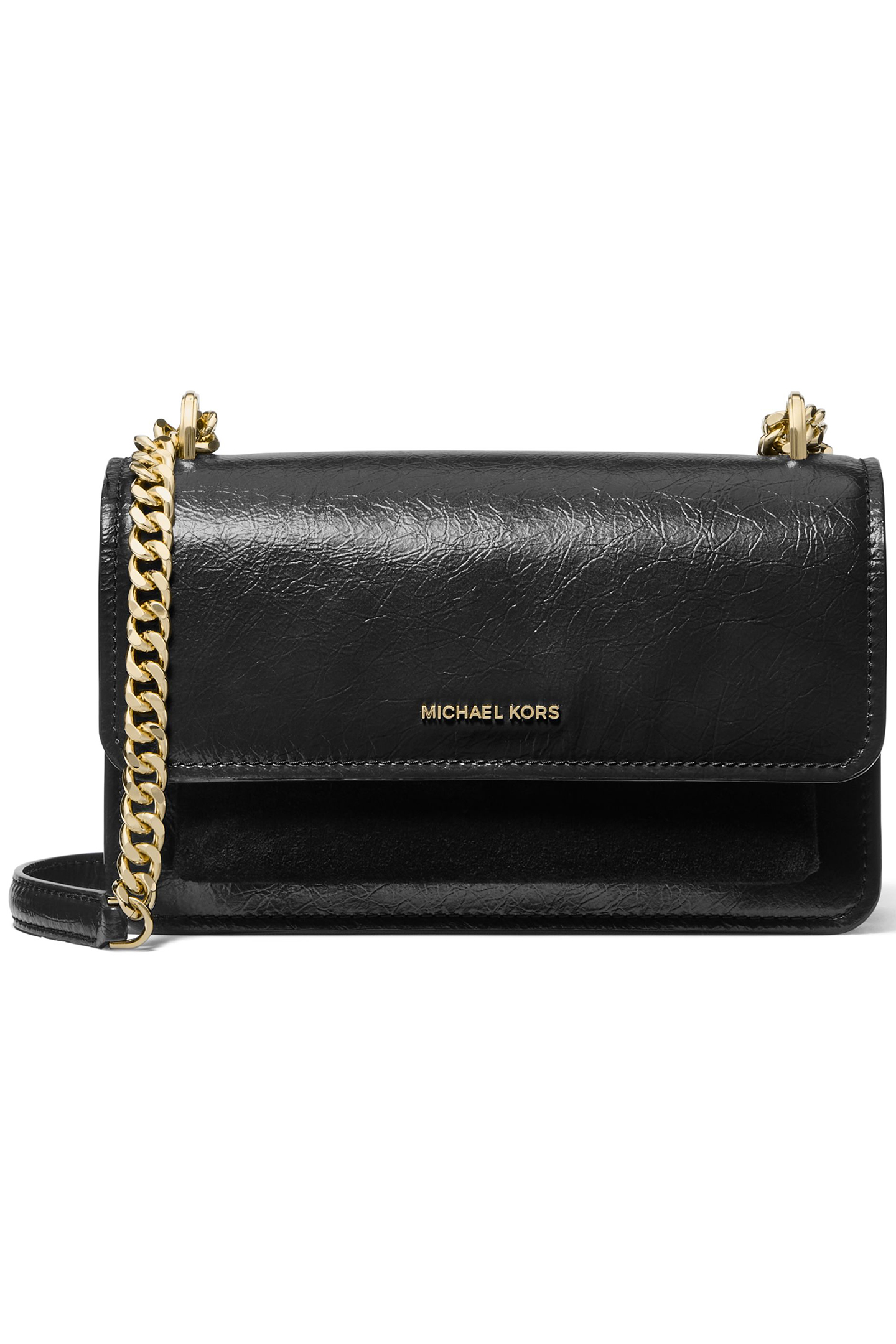 SHOULDER BAG WITH CHAIN STRAP IN BLACK 1