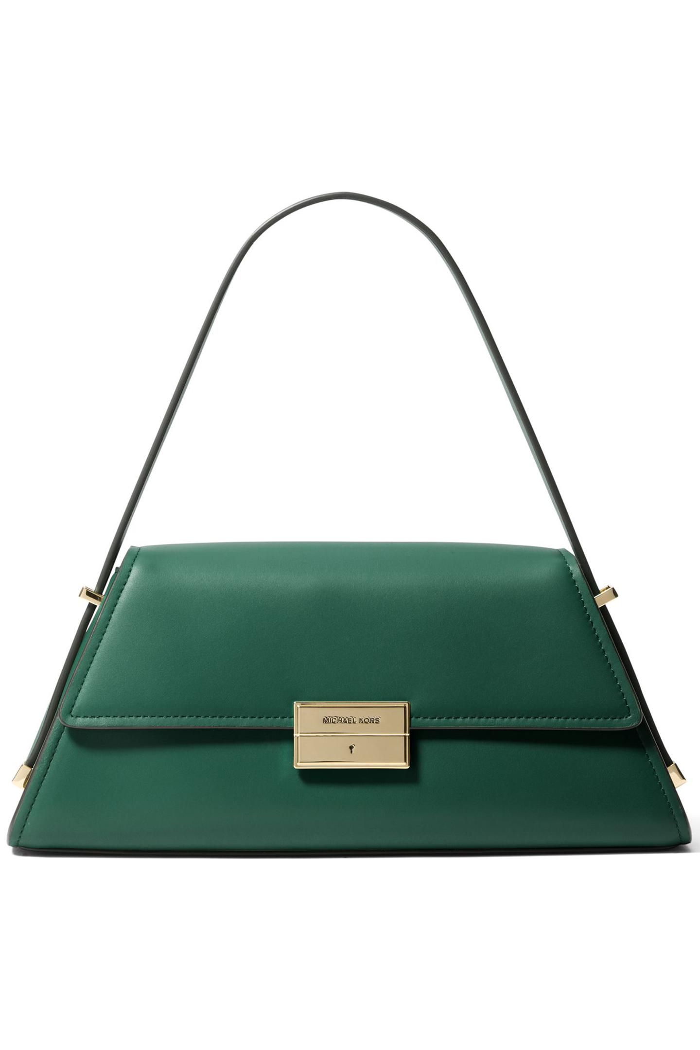 SMALL LEATHER SHOULDER BAG IN GREEN 1