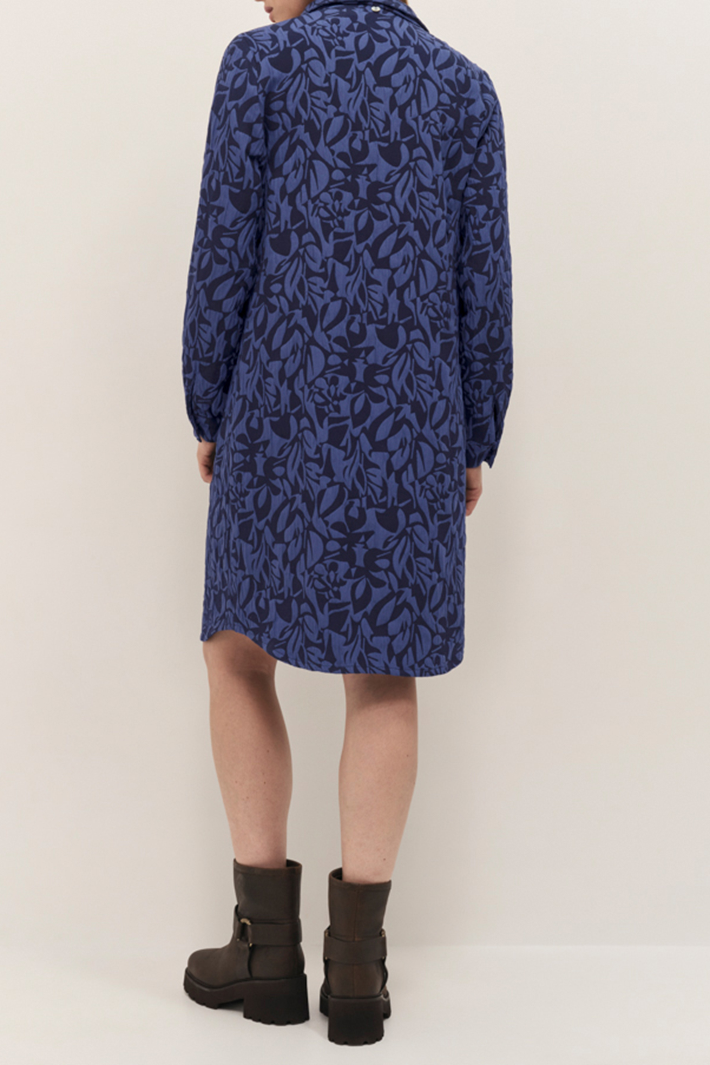 REALLY - MOONLIGHT JACQUARD SHIRT DRESS WITH FLORAL ARABESQU 3