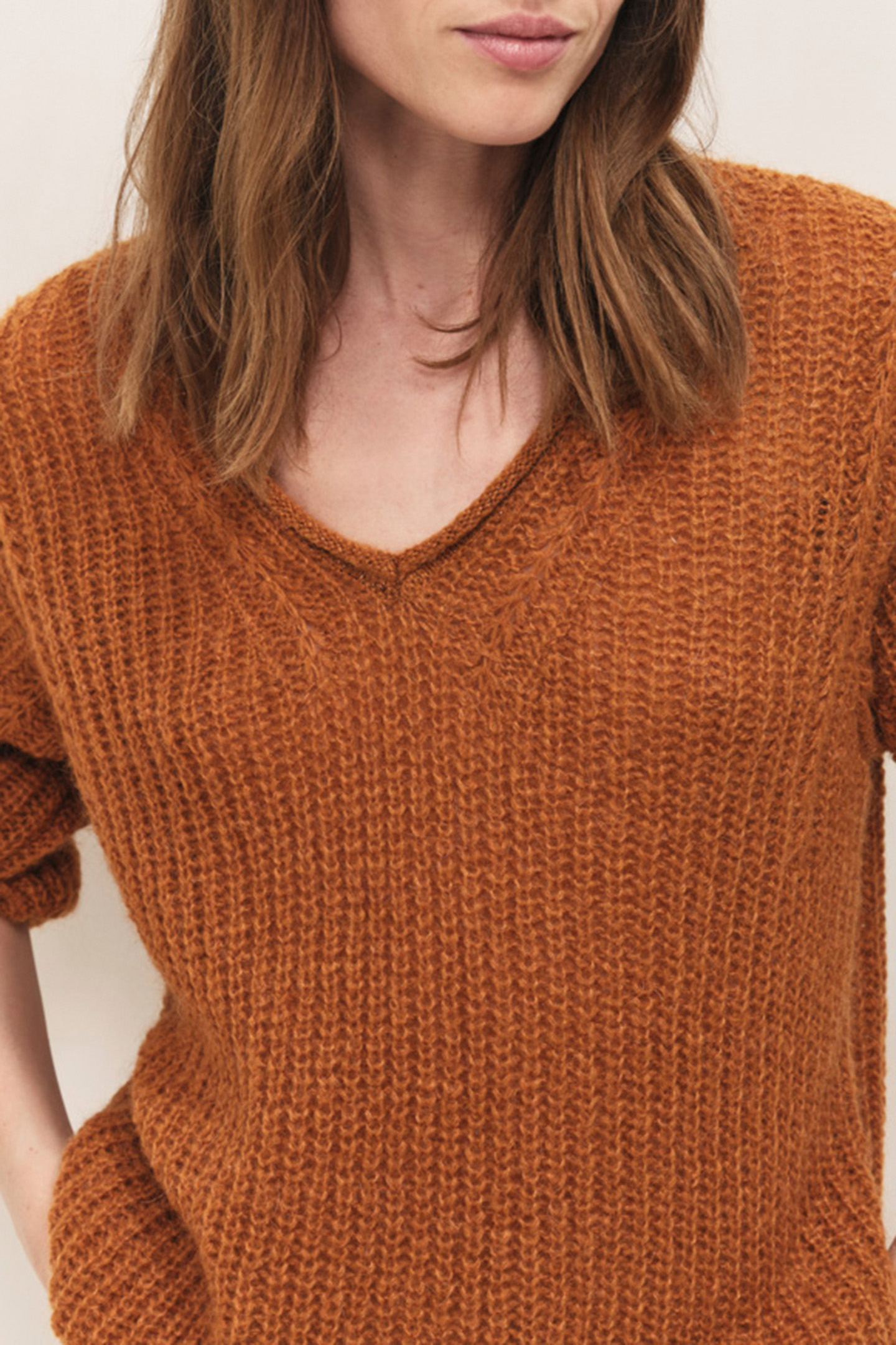 TING - FANCY KNITTED CASHEW NUTS JUMPER WITH LUREX DETAILS 4