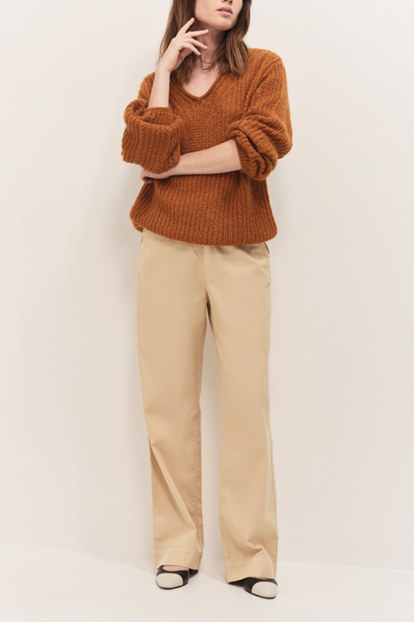 TING - FANCY KNITTED CASHEW NUTS JUMPER WITH LUREX DETAILS 3