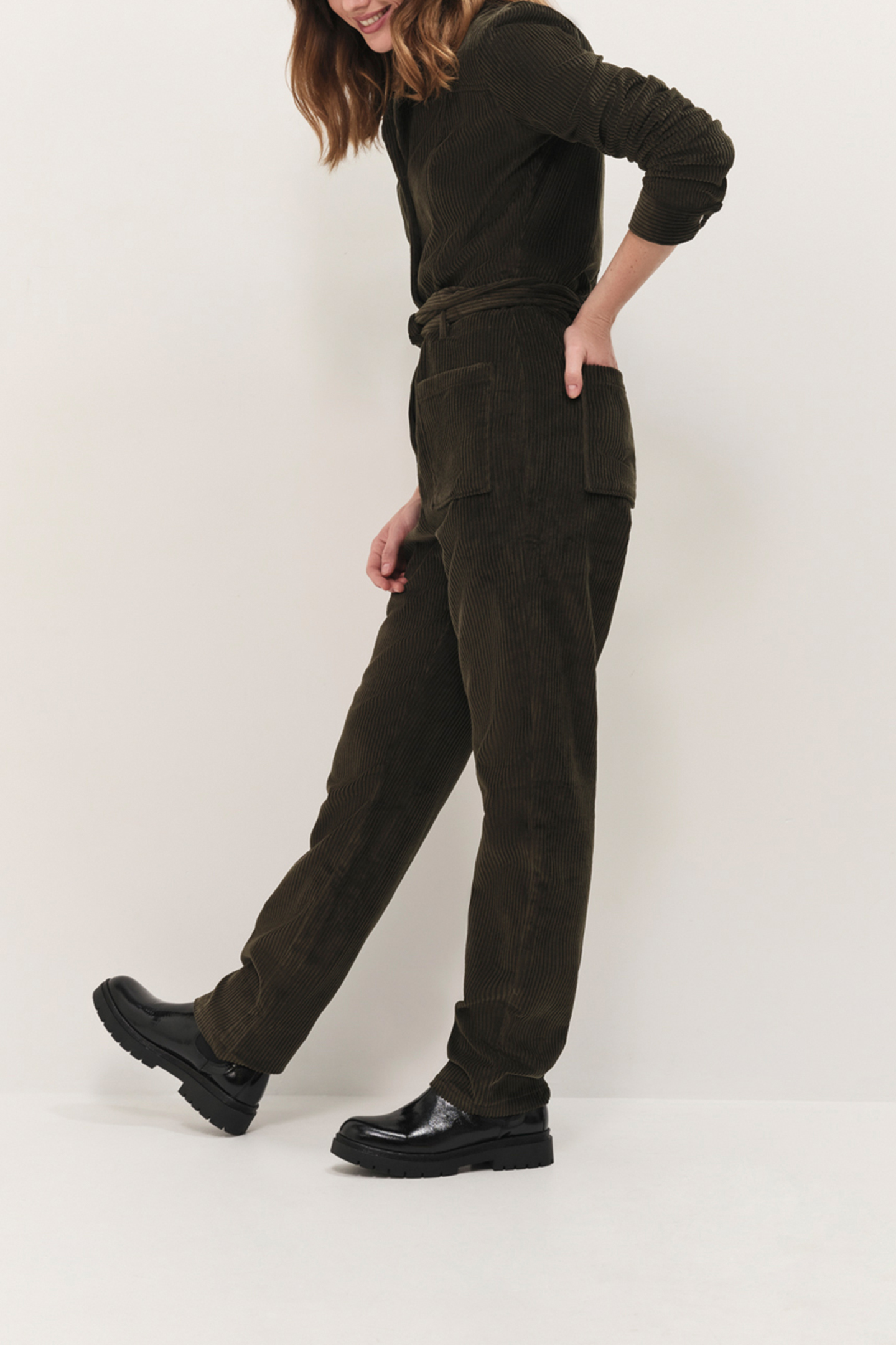 RONIN - LONG KHAKI CORDUROY JUMPSUIT 3