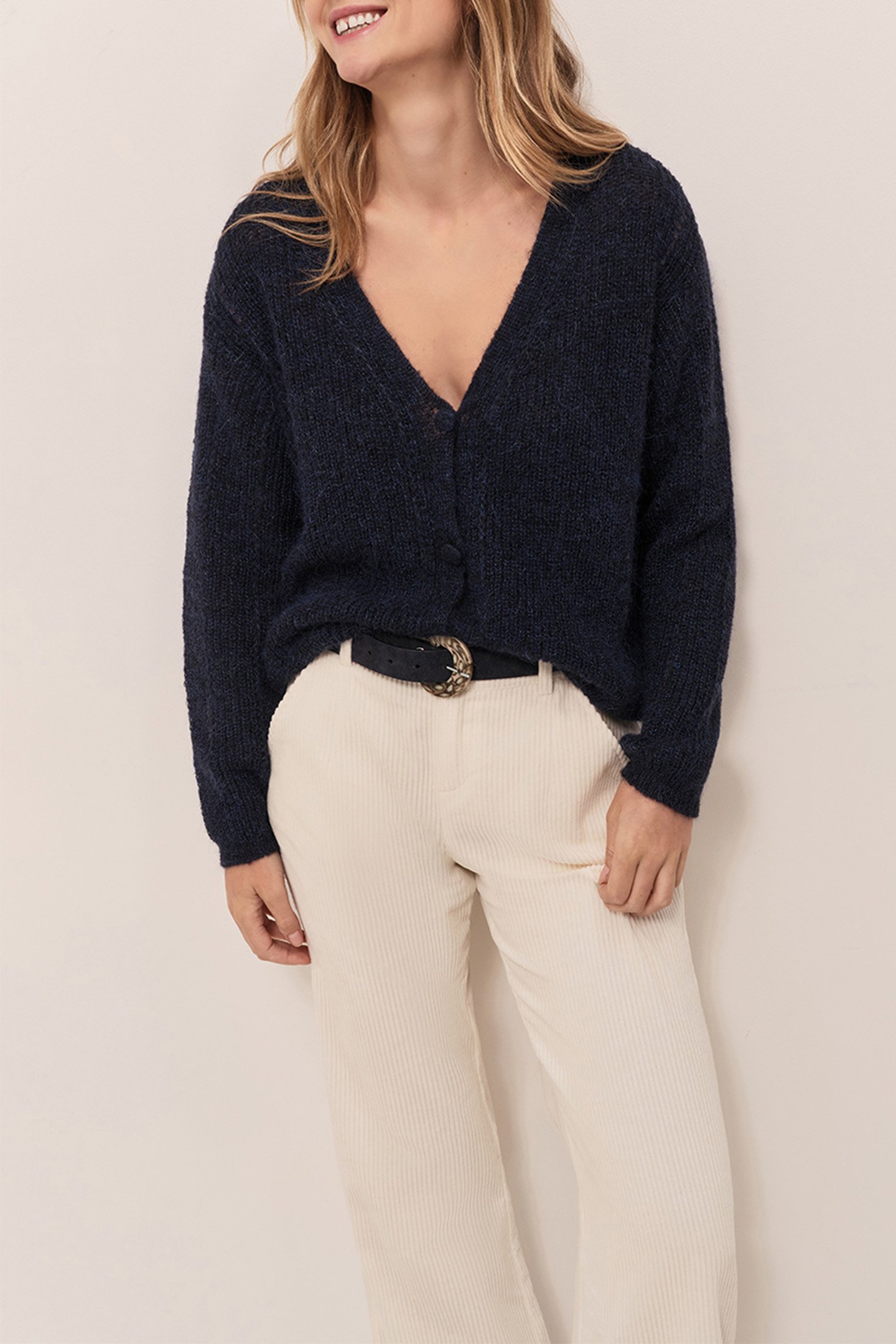 THILO - FANCY NAVY KNIT CARDIGAN 5