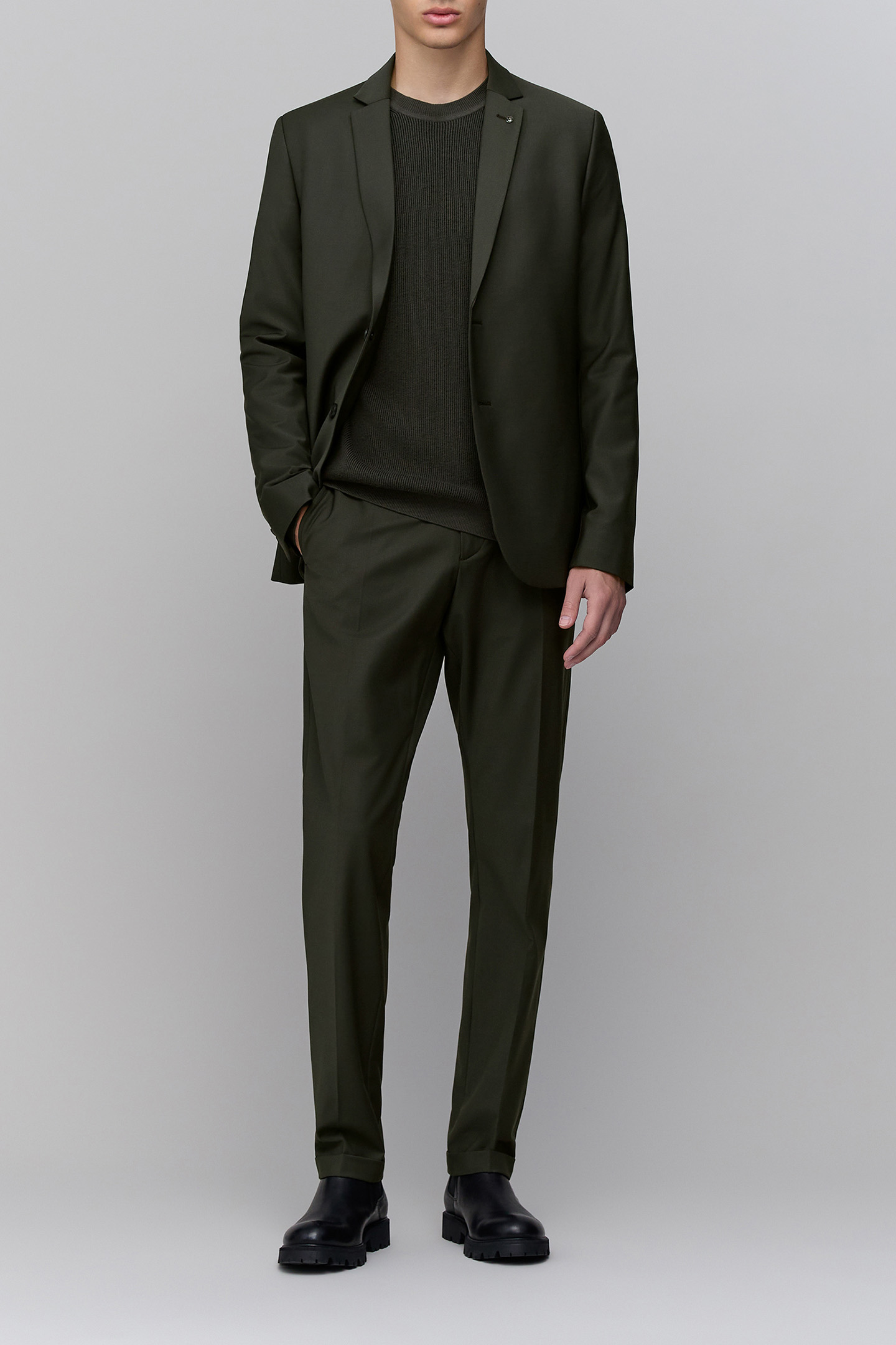 DRY FAST DARK GREEN VANISHED KNIT SWEATER 3