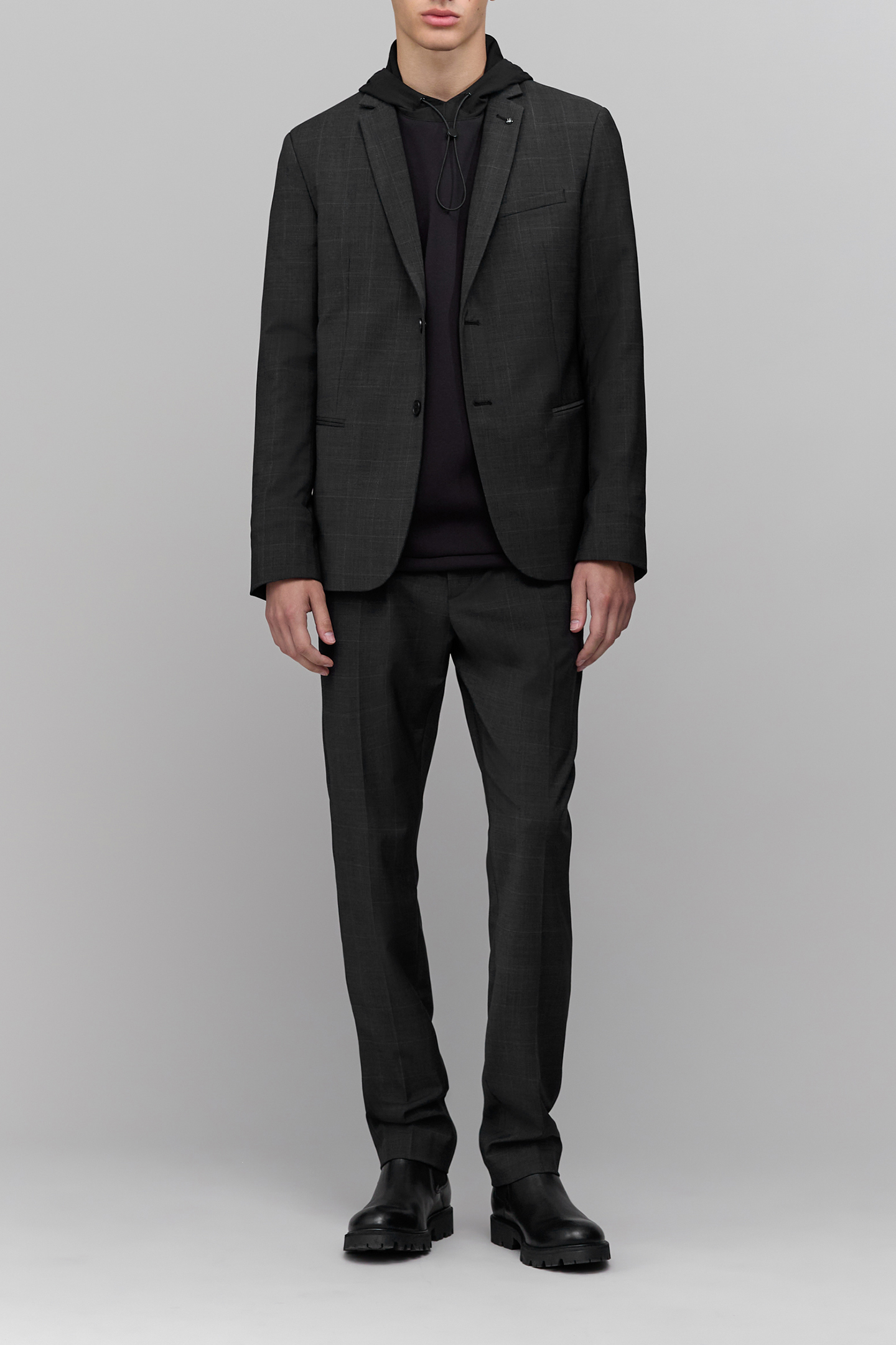 ANTHRACITE CHECK SUIT JACKET 3