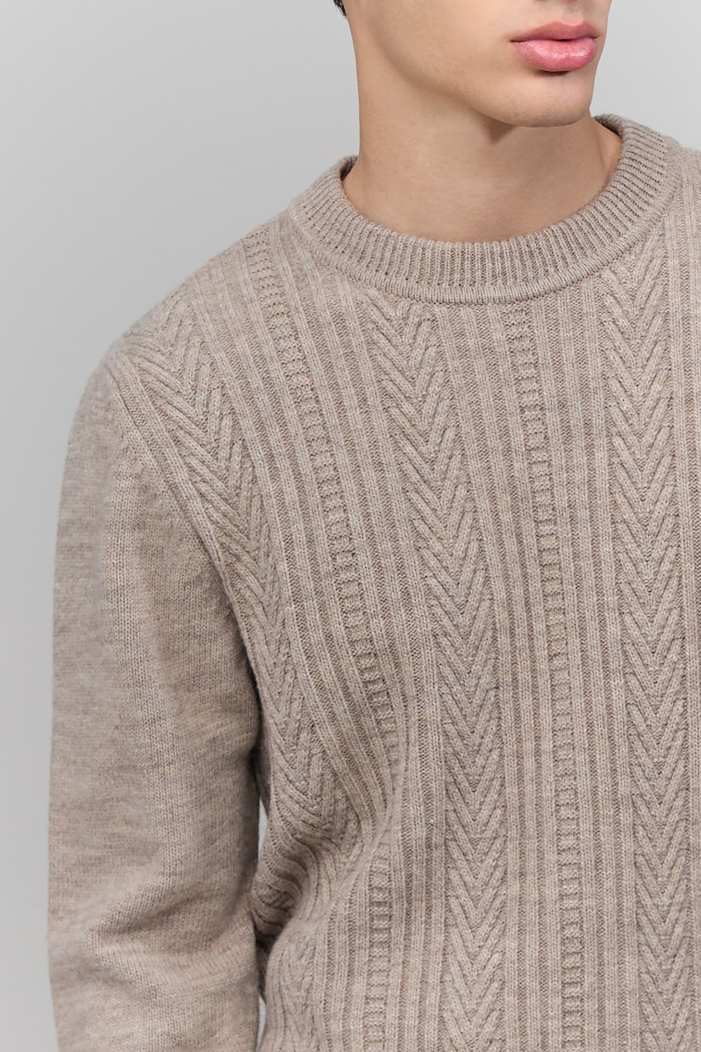 RAW KNIT CABLE SWEATER 4