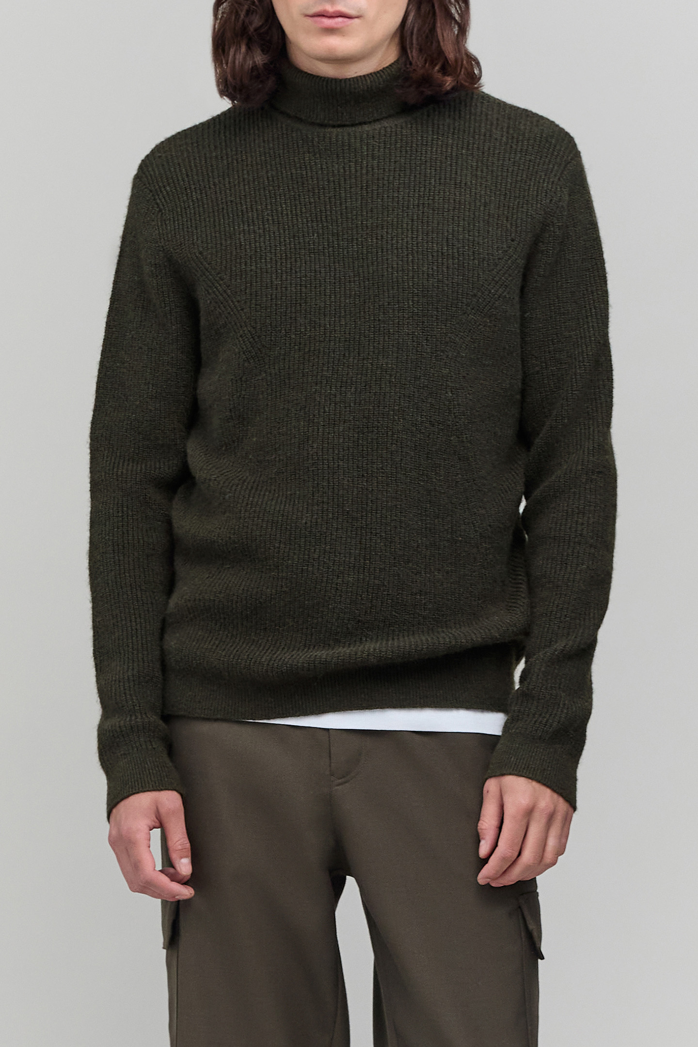 DARK KHAKI TURTLENECK JUMPER 1
