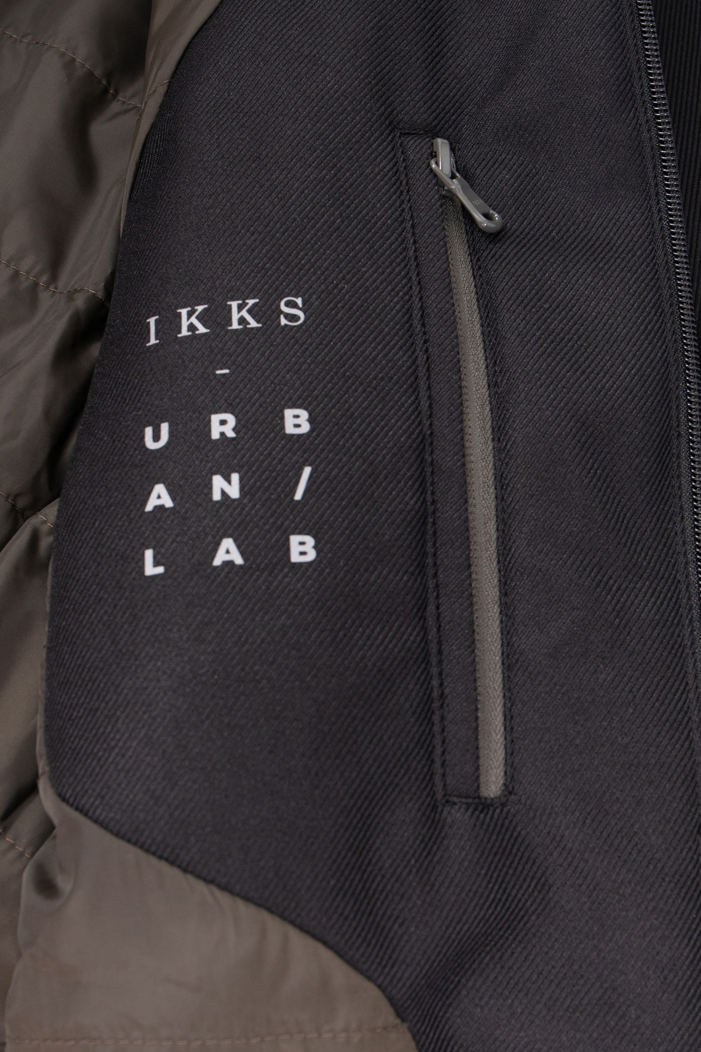 BLACK NYLON WATERPROOF JACKET WITH DETACHABLE HOOD 9