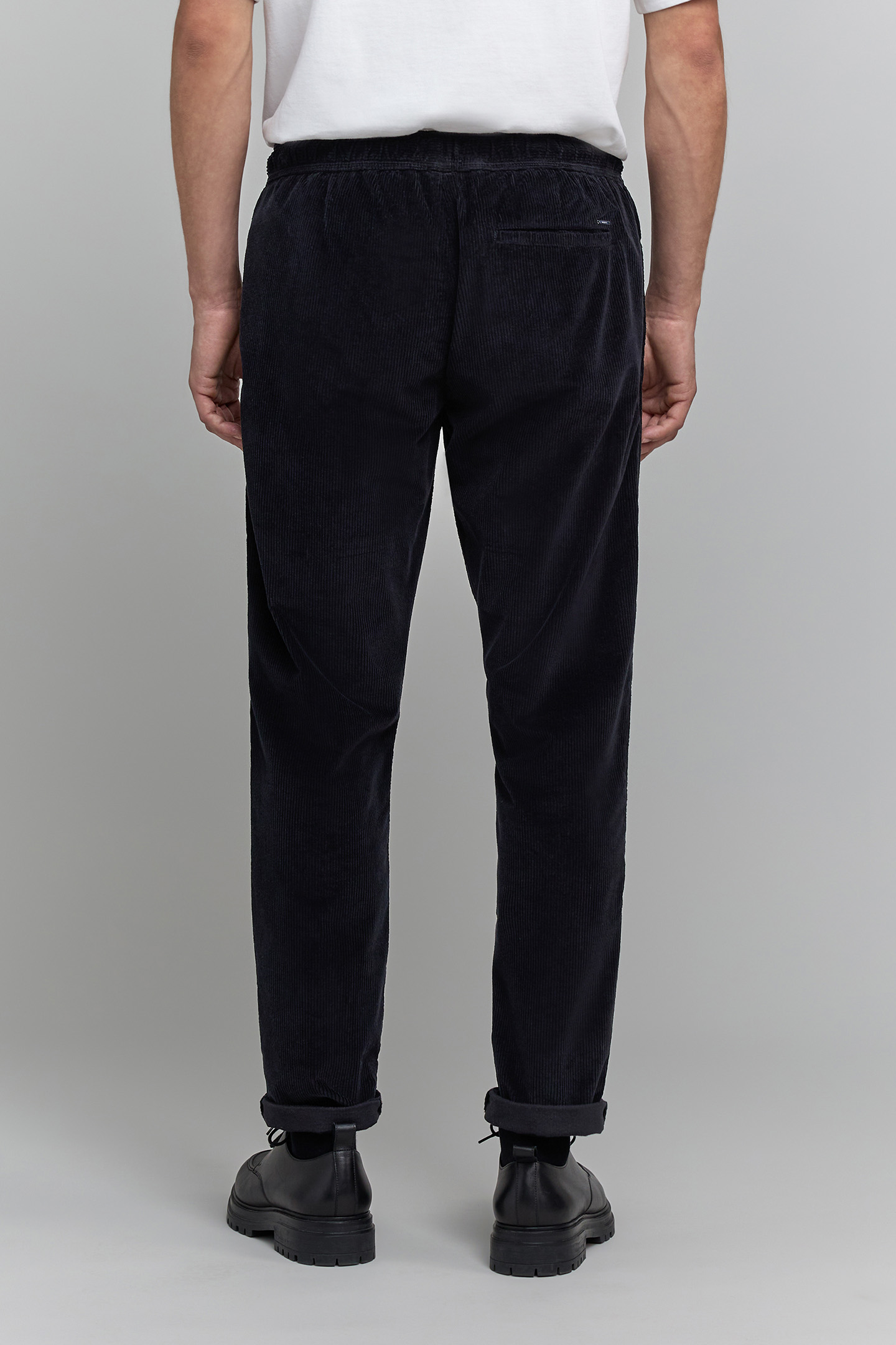 BLACK CORDUROY JOGPANTS 2