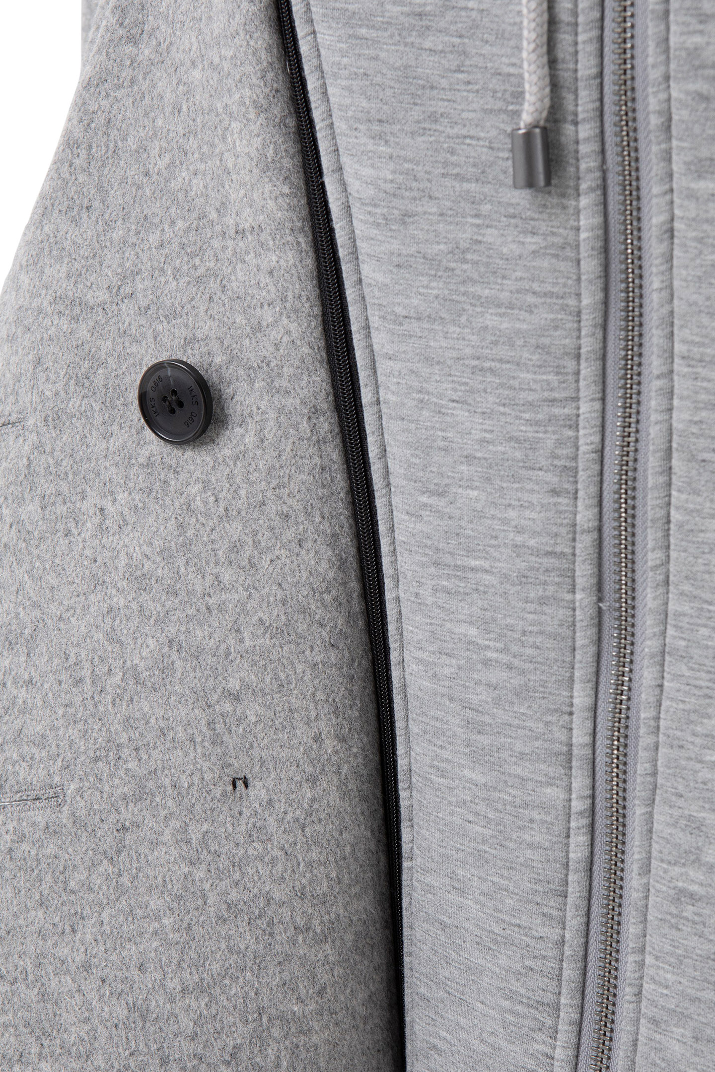 LONG GREY COAT WITH REMOVABLE LINING 9