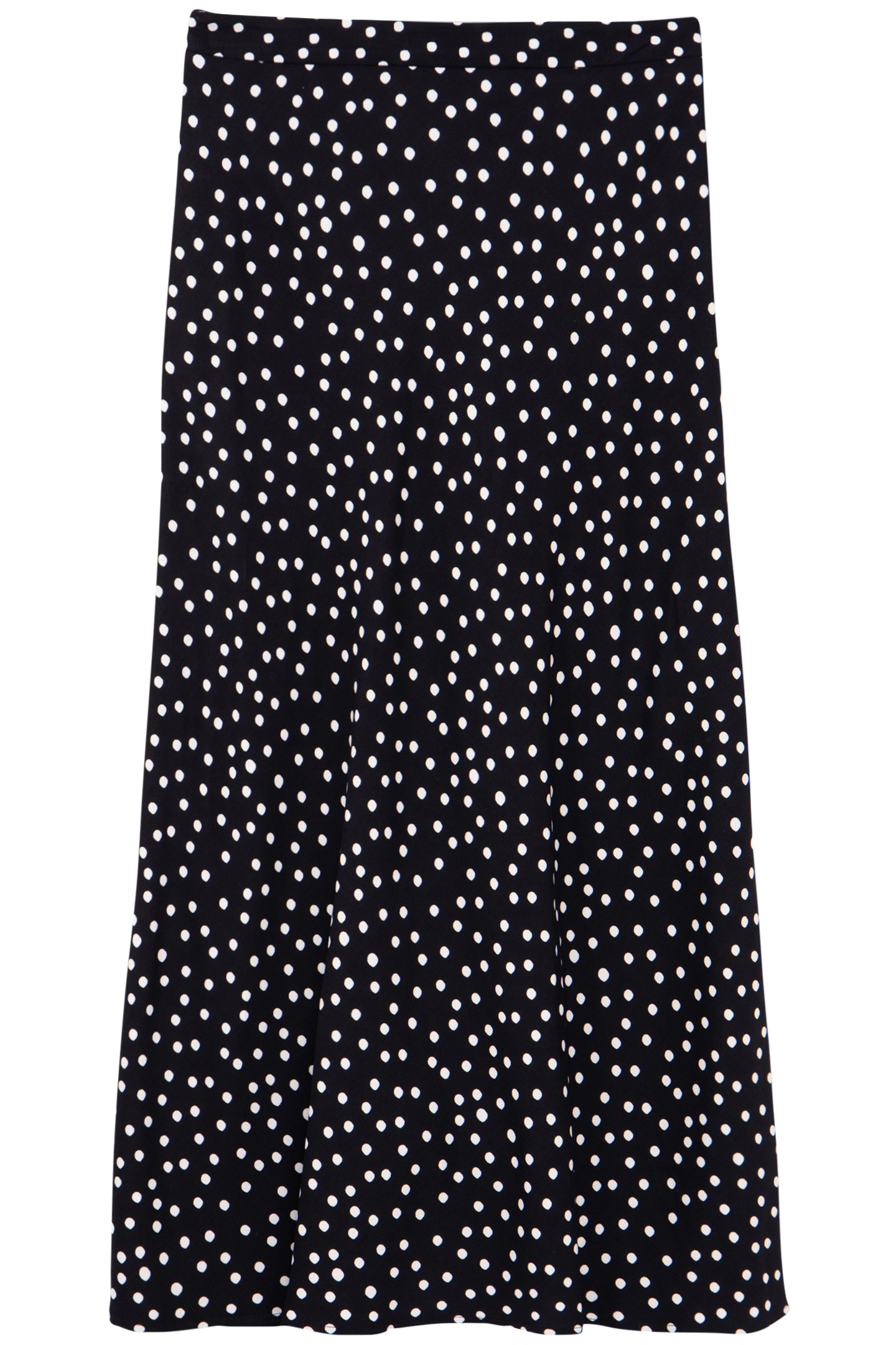 BLACK MIDI SKIRT LENZING™ ECOVERO™ WOMEN'S POLKA DOT PRINT 4