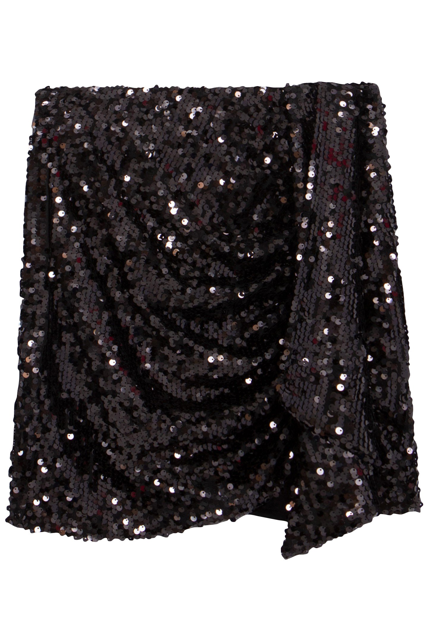 SHORT BLACK SEQUIN EMBROIDERED SKIRT 3