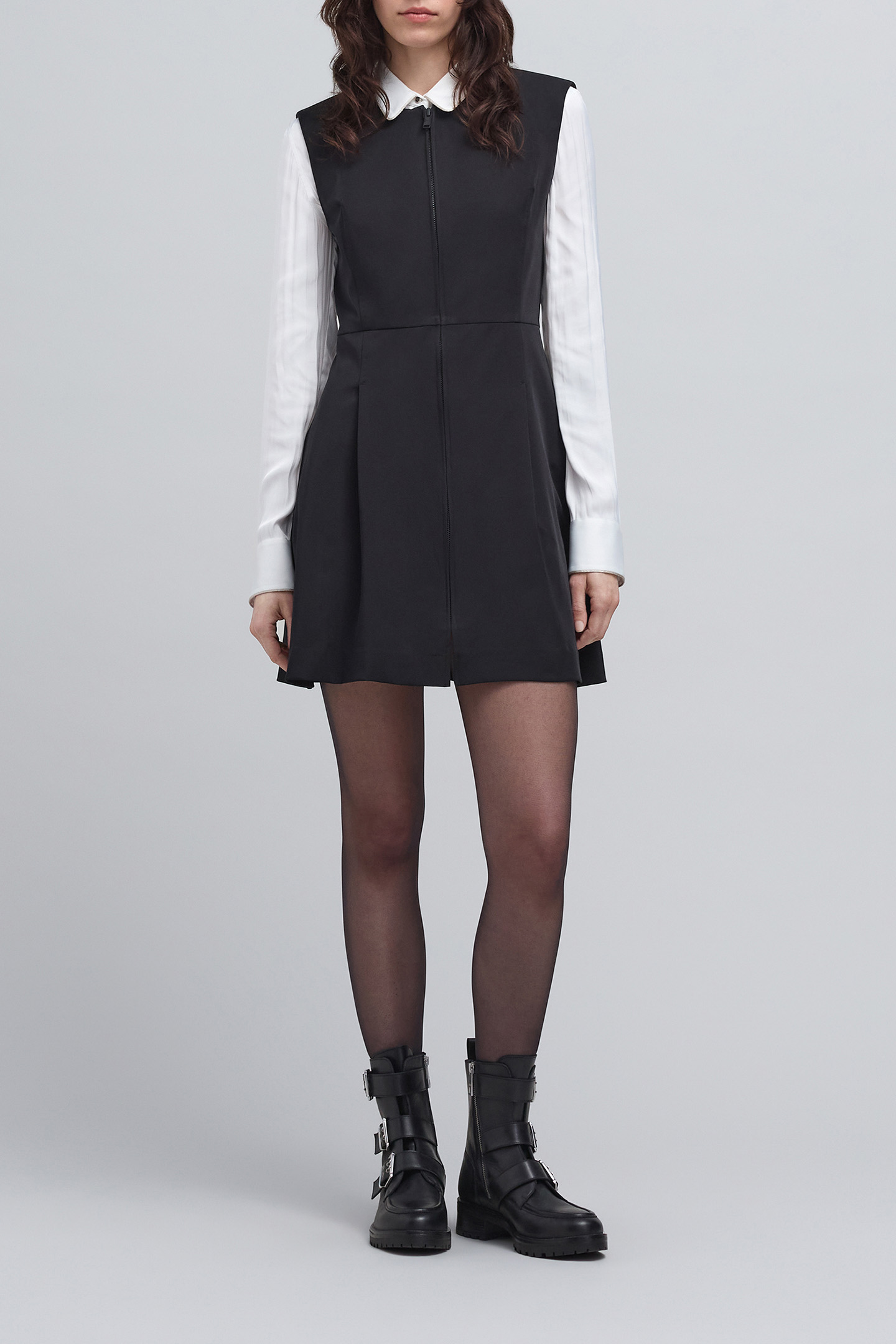 BLACK ZIP DRESS WITH TECHNICAL SPIRIT 3