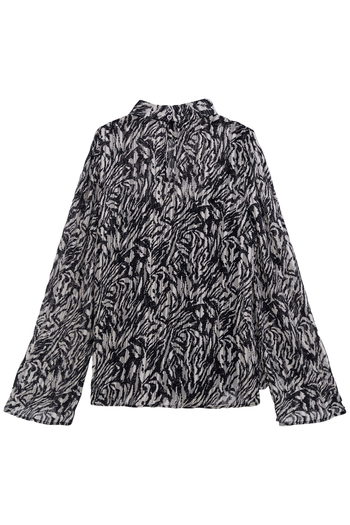 IVORY ZEBRA LUREX PRINT BLOUSE 4
