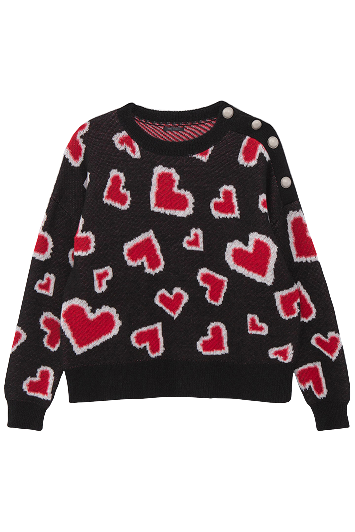 BLACK HEART JACQUARD SWEATER 4