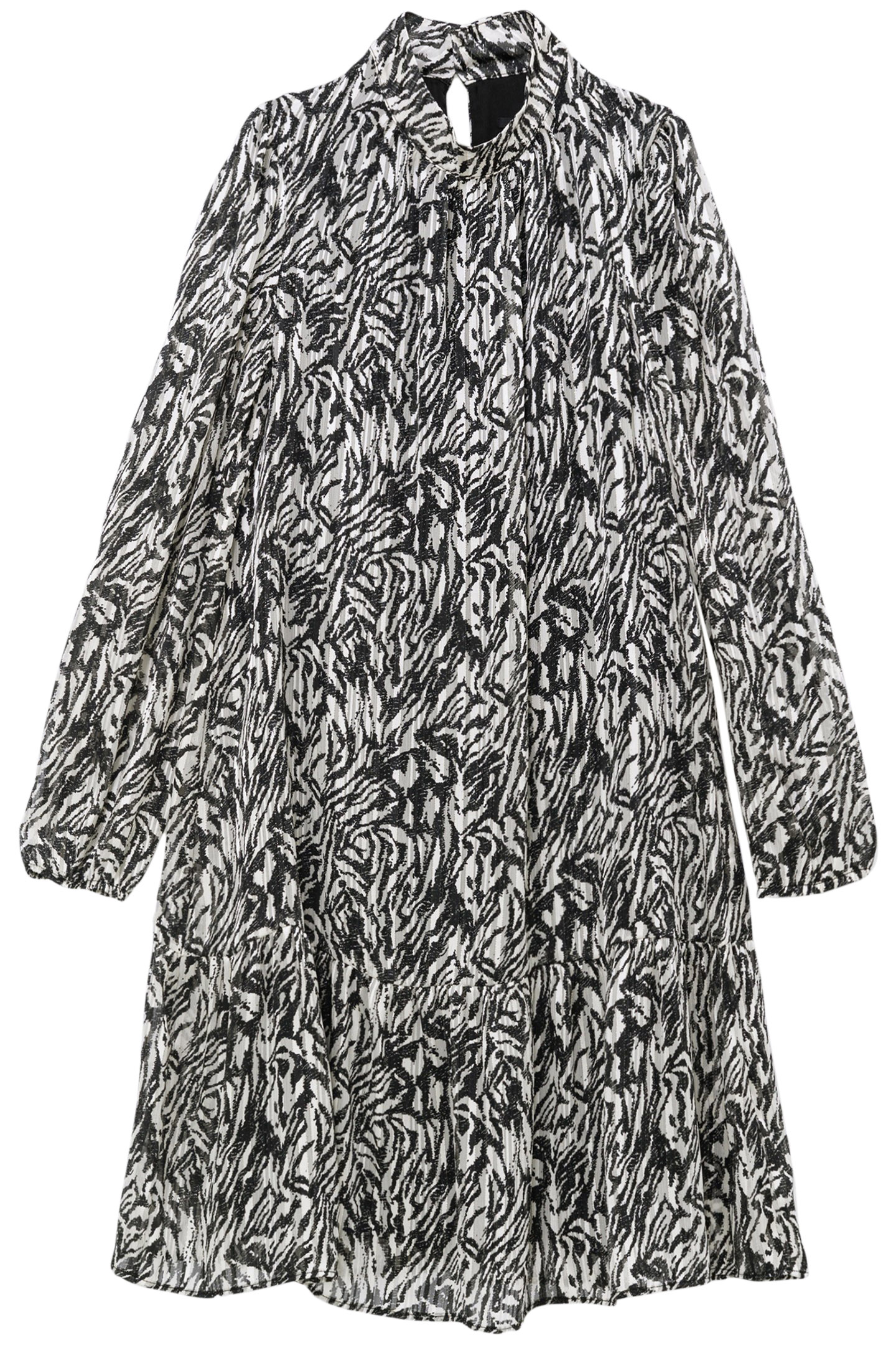 IVORY LUREX ZEBRA PRINT DRESS 4