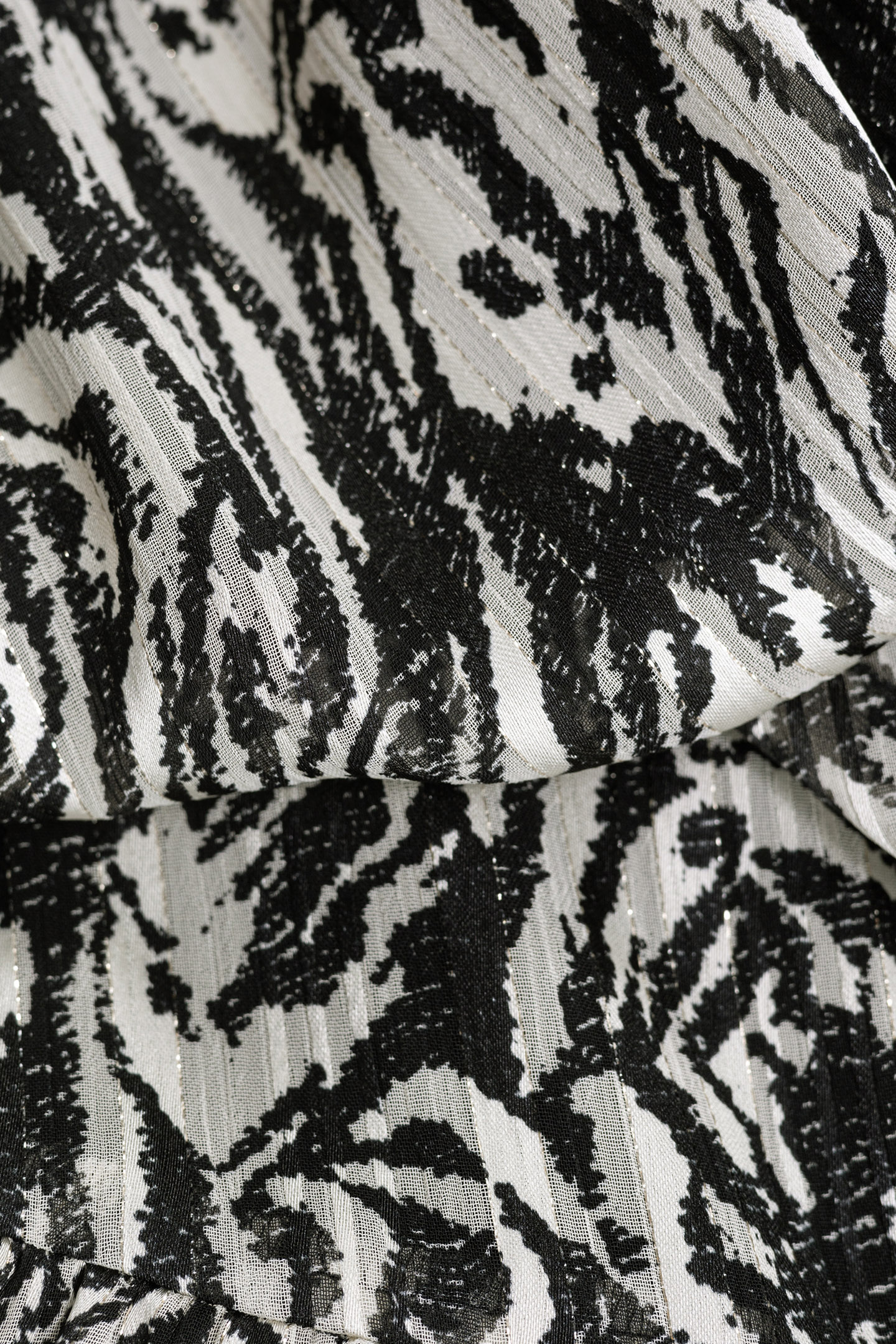 IVORY LUREX ZEBRA PRINT DRESS 7