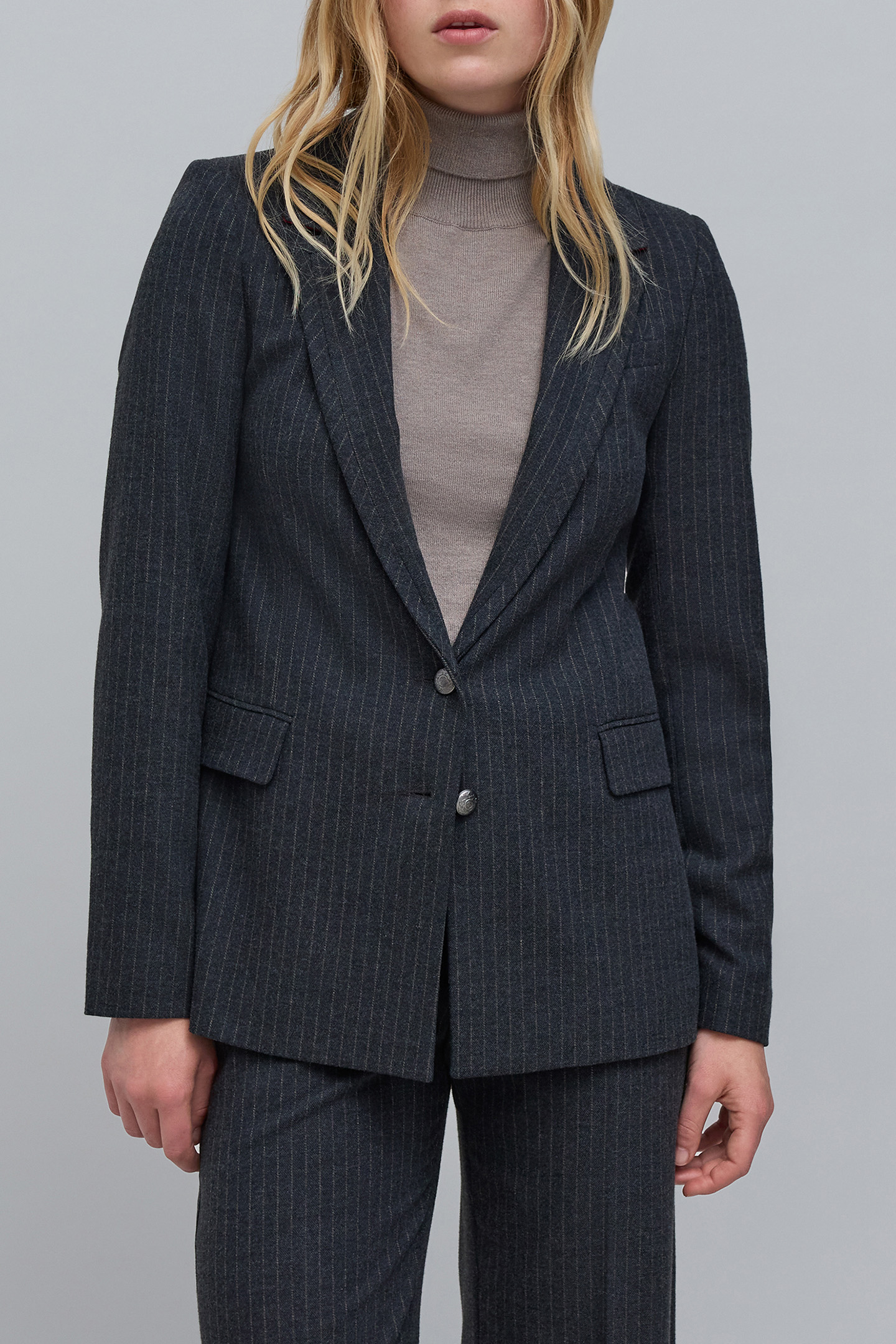 GRAY TENNIS STRIPE SUIT JACKET 5