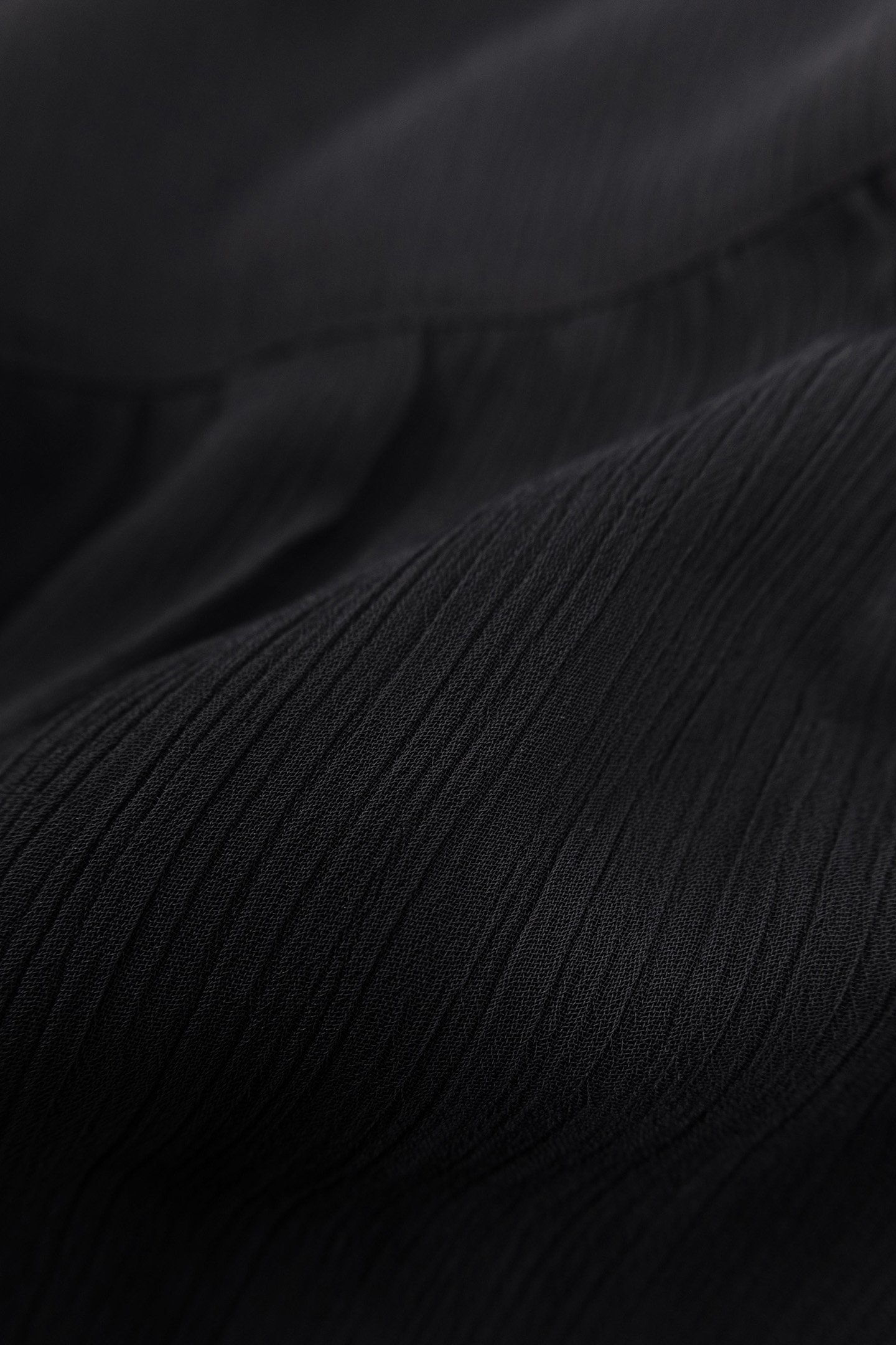 LONG BLACK CREPE VEIL SKIRT 9