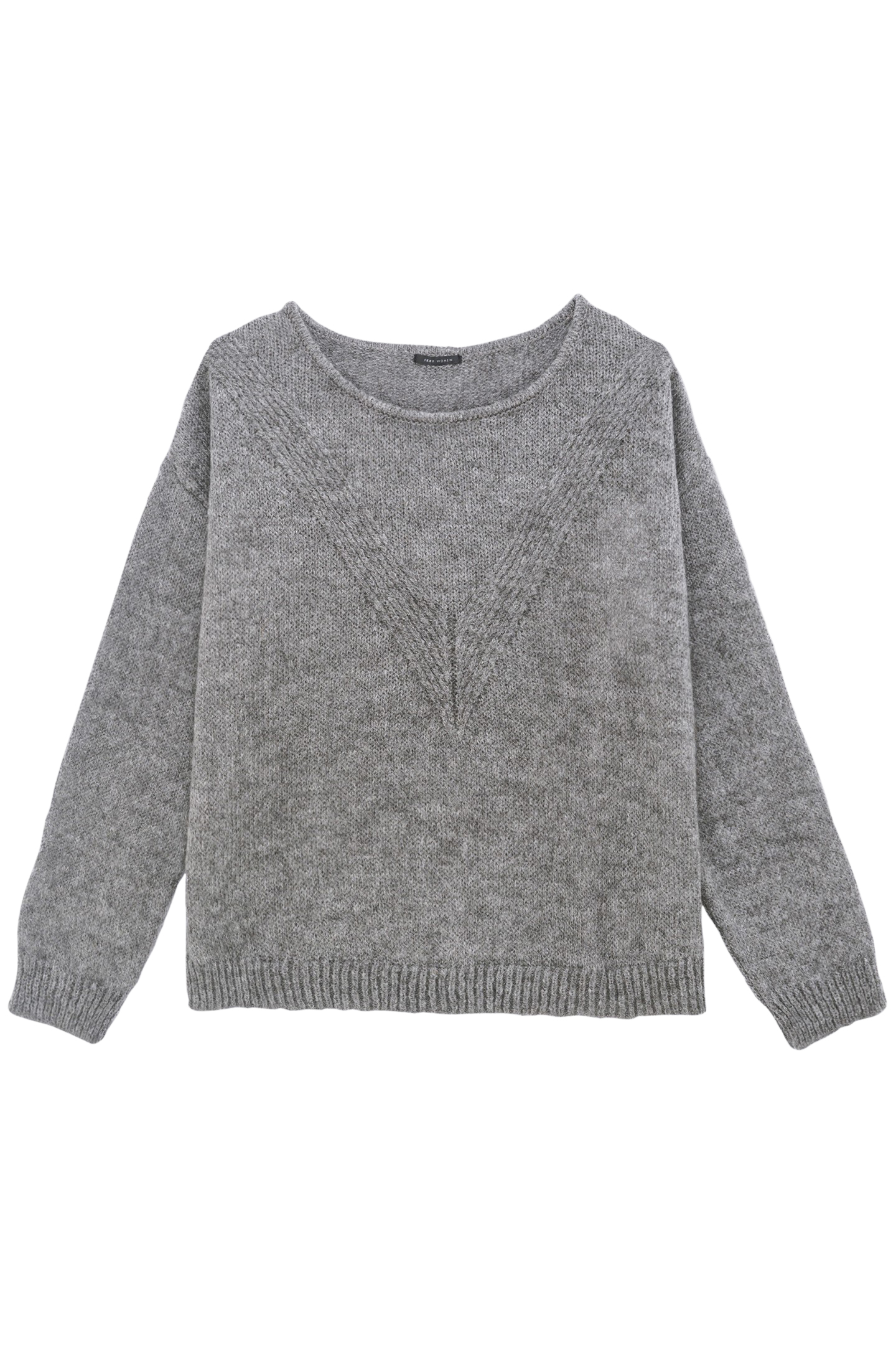 GREY HERRINGBONE KNIT SWEATER 4