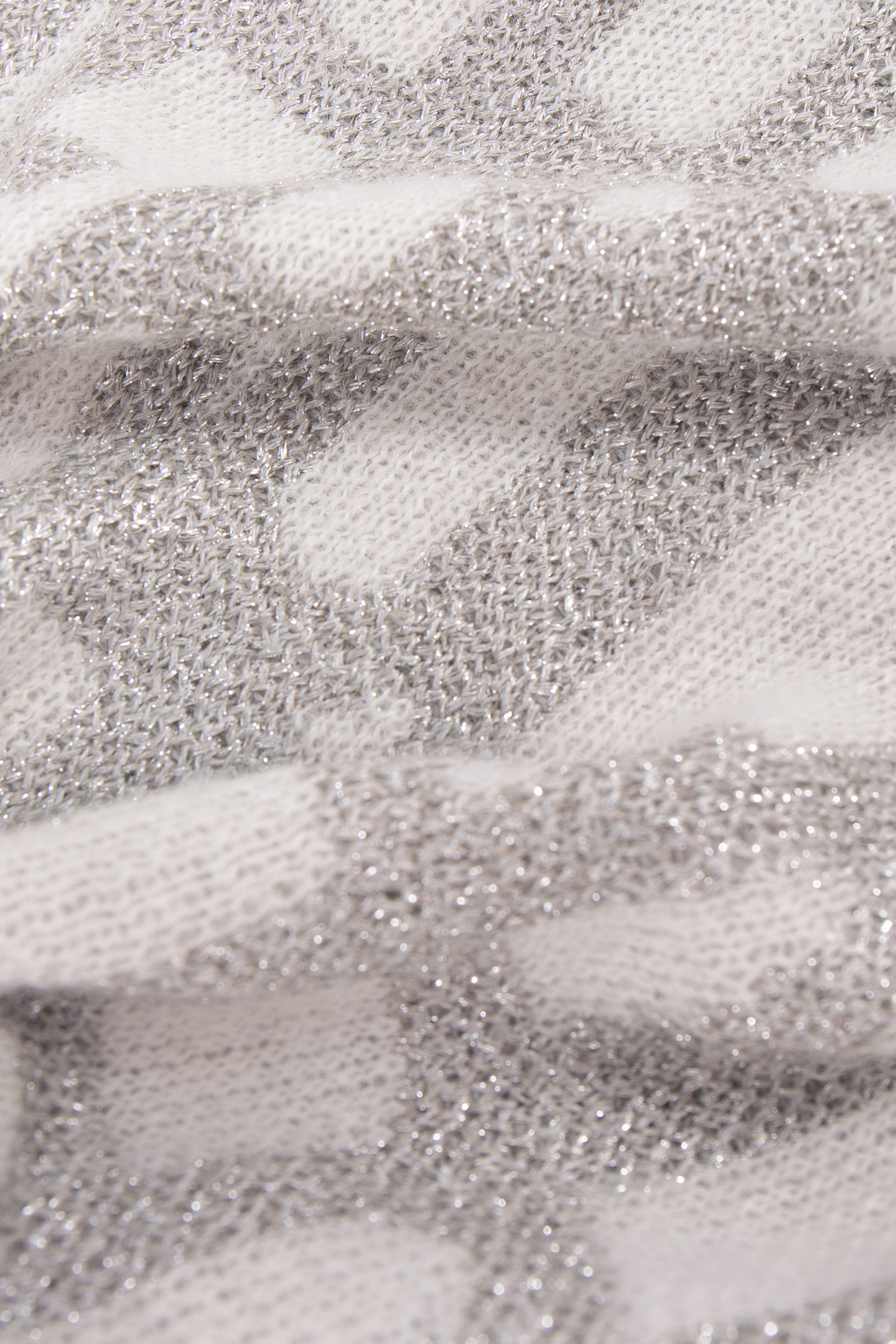 ECRU JACQUARD KNIT SWEATER WITH LUREX PATTERN 8