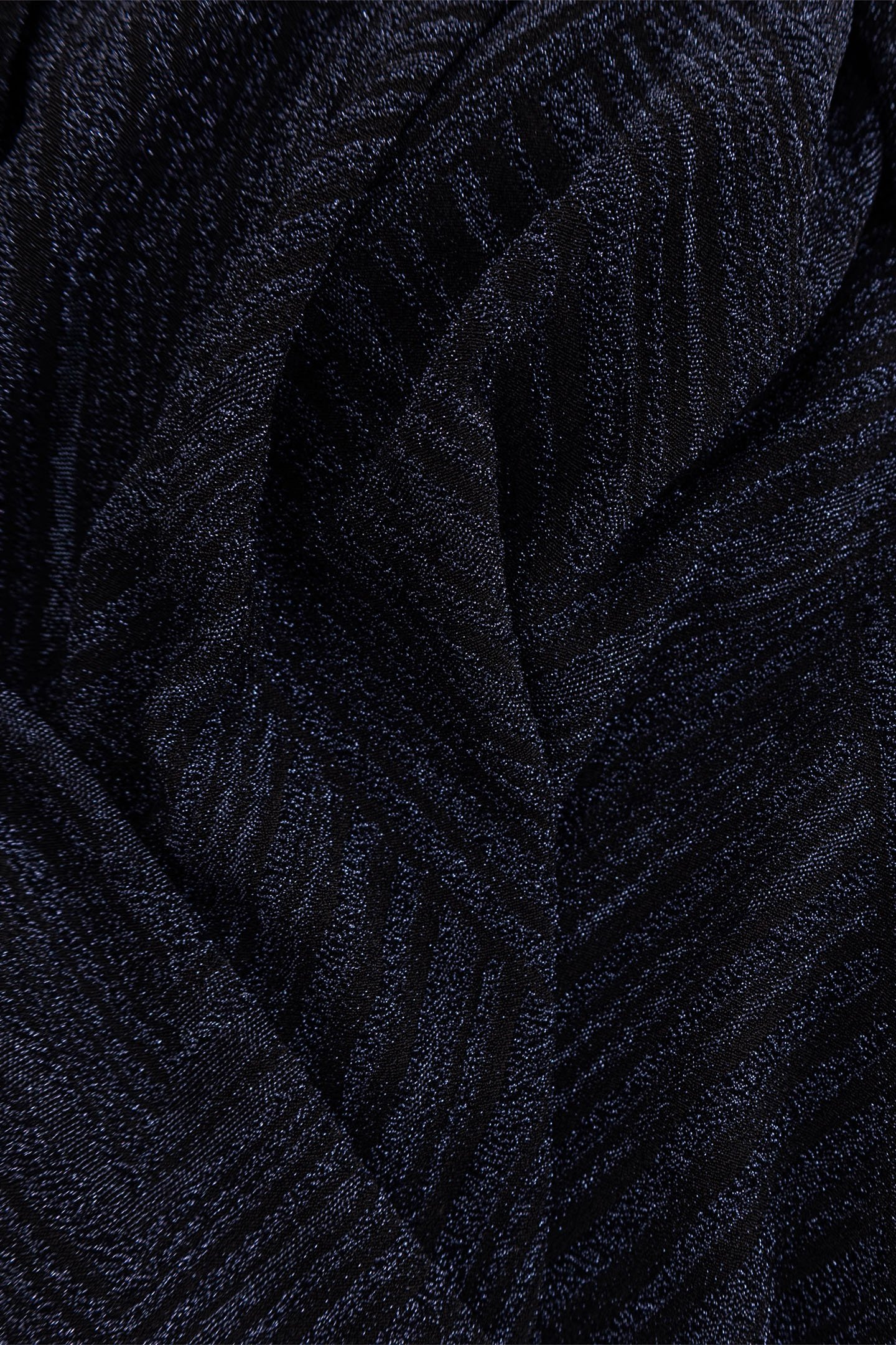 NAVY METALLIC KNIT DRAPED DRESS 8