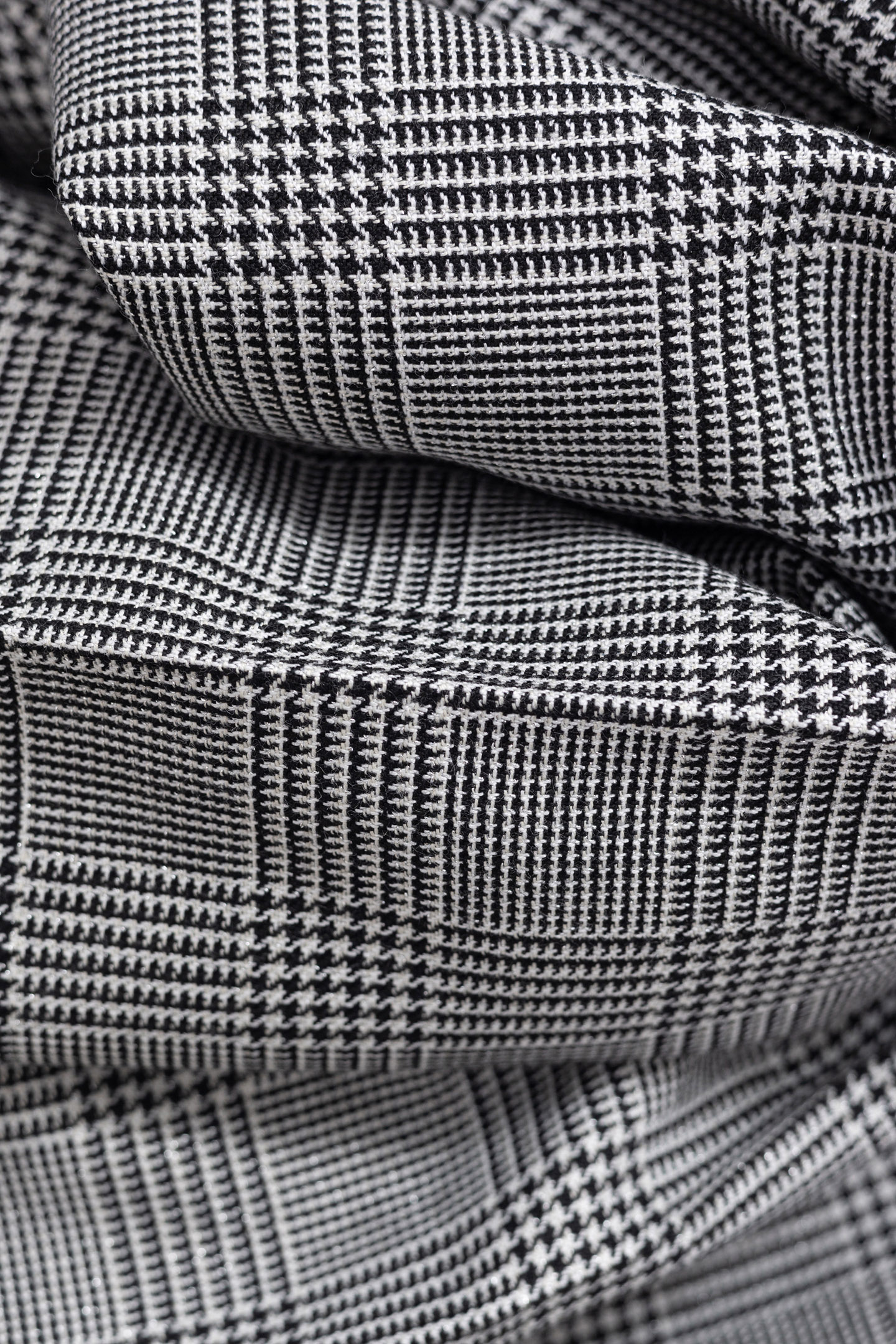 BLACK PRINCE OF WALES LUREX SUIT PANTS 6