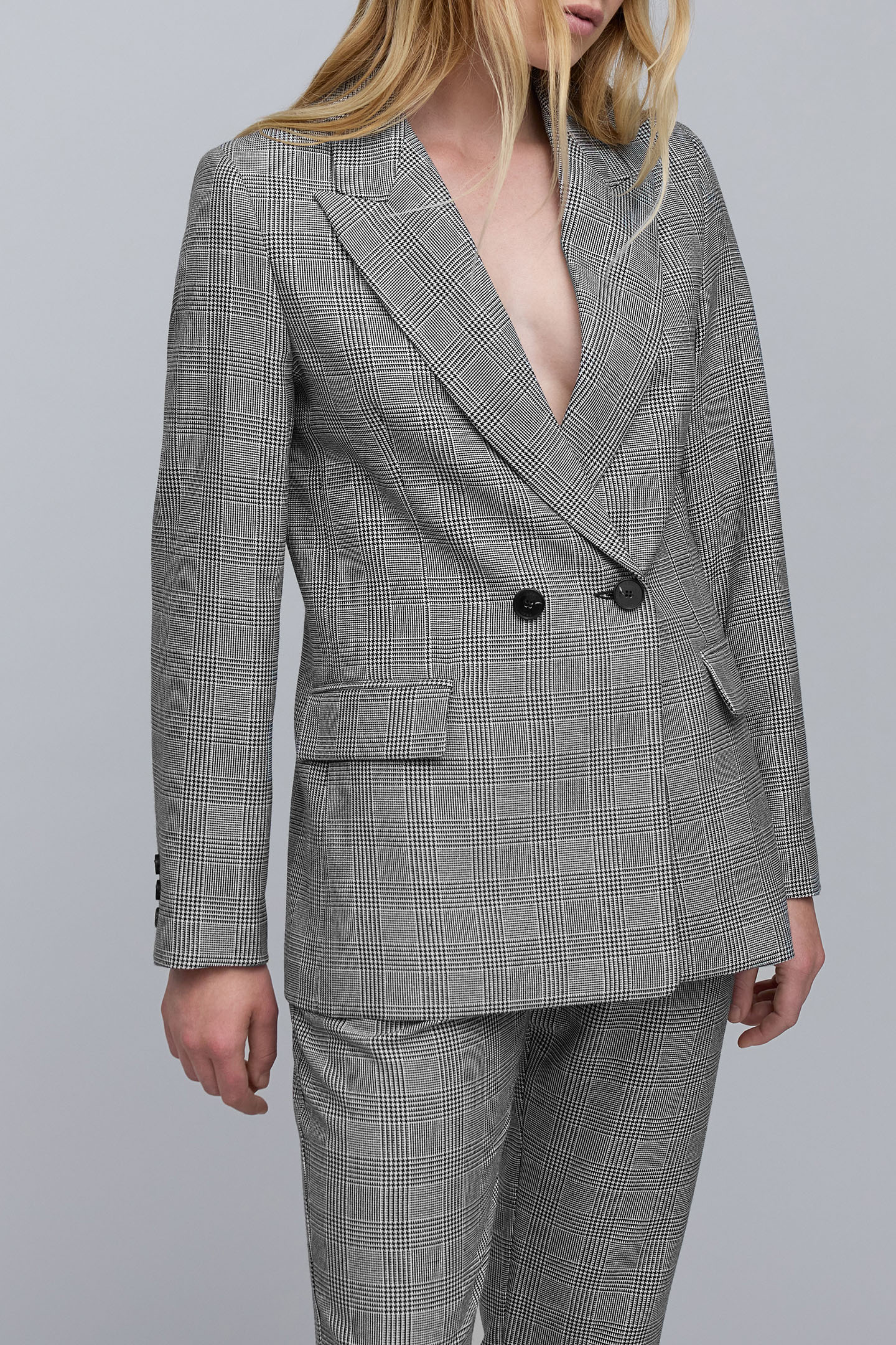 BLACK PRINCE OF WALES LUREX SUIT JACKET 5