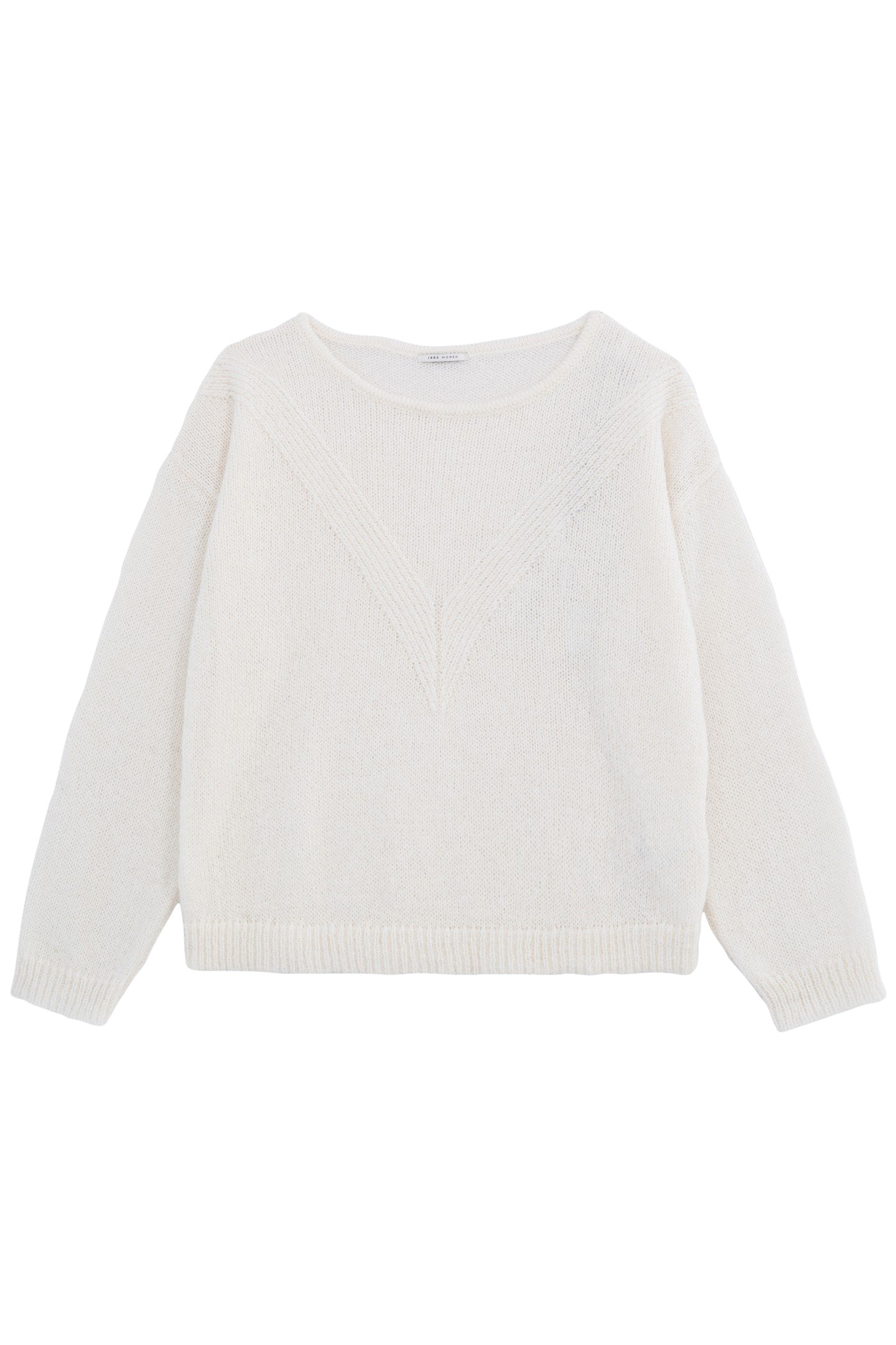 ECRU HERRINGBONE KNIT SWEATER by IKKS
