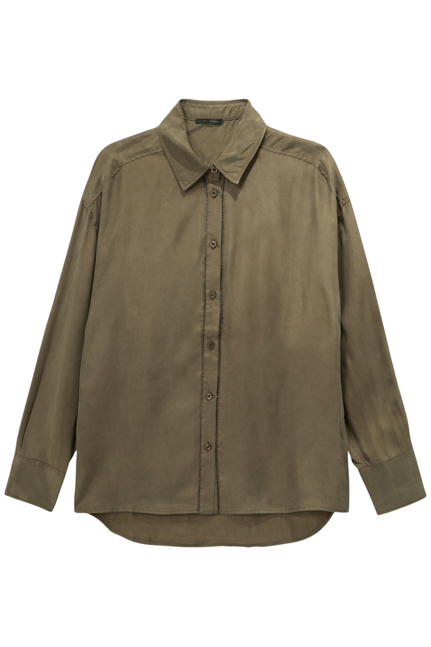 KHAKI OVERSIZE SHIRT WITH JEWEL PATTERN 4