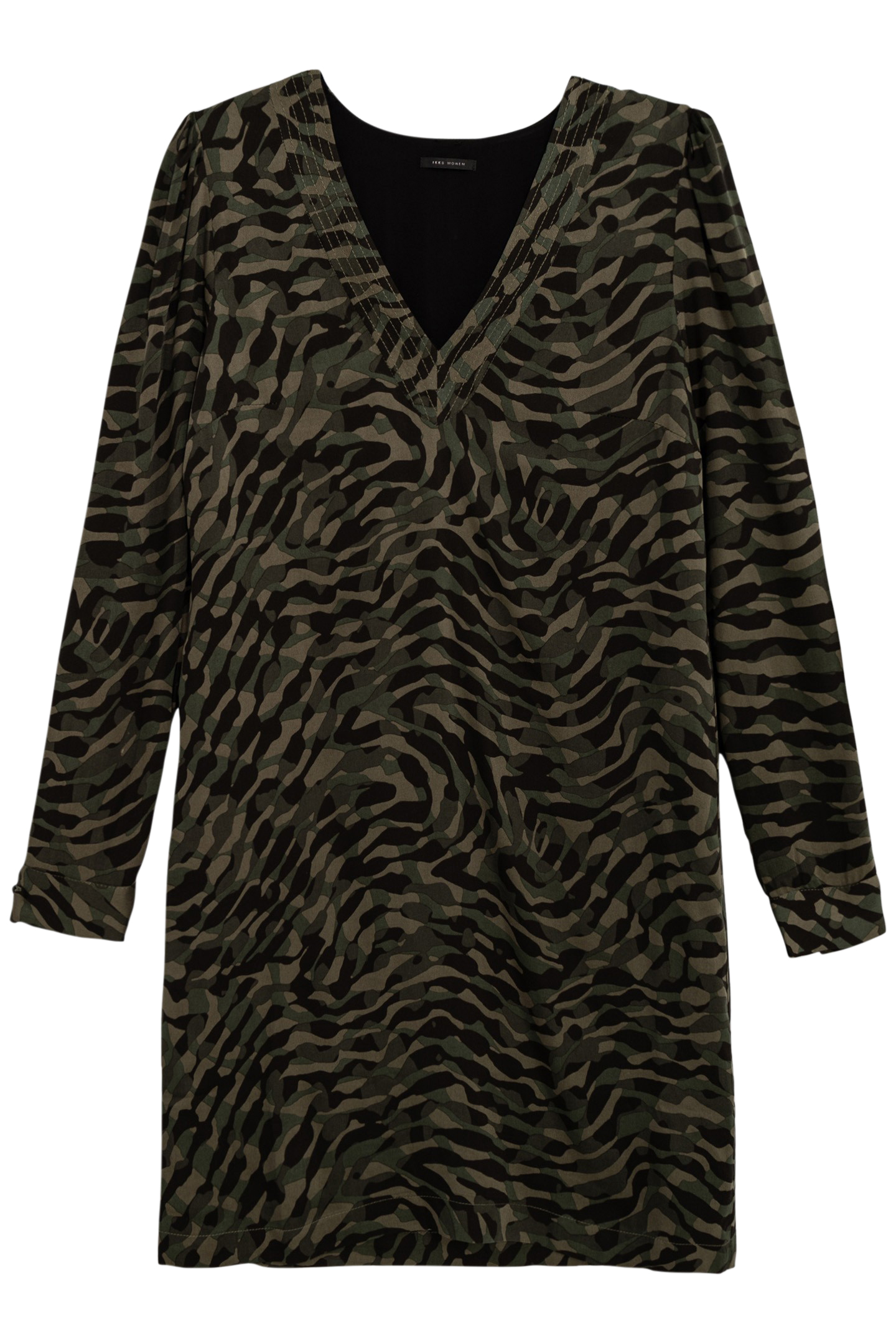 KHAKI CAMOUFLAGE PRINT DRESS 3