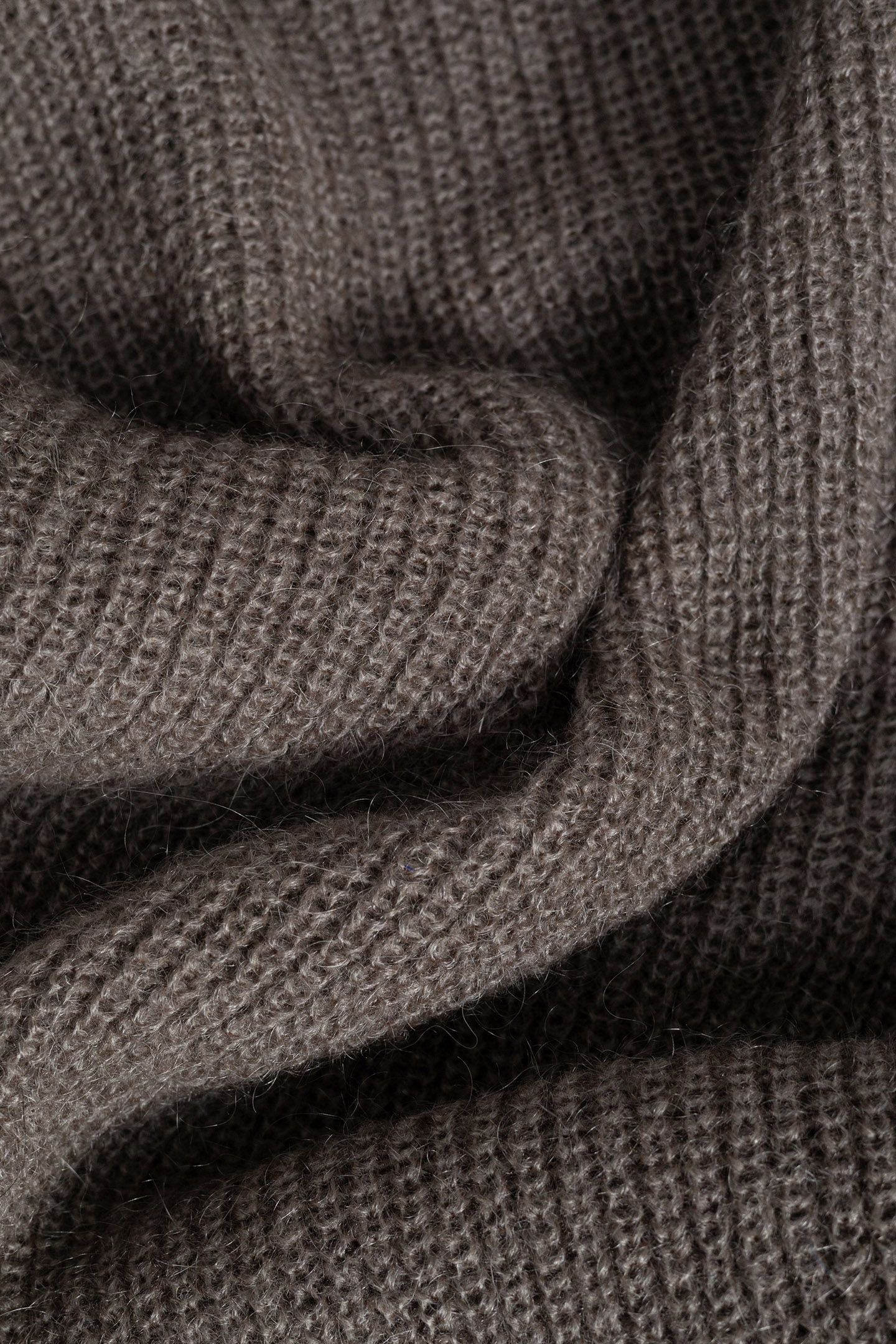 KHAKI RIB KNIT TURTLENECK SWEATER DRESS 3