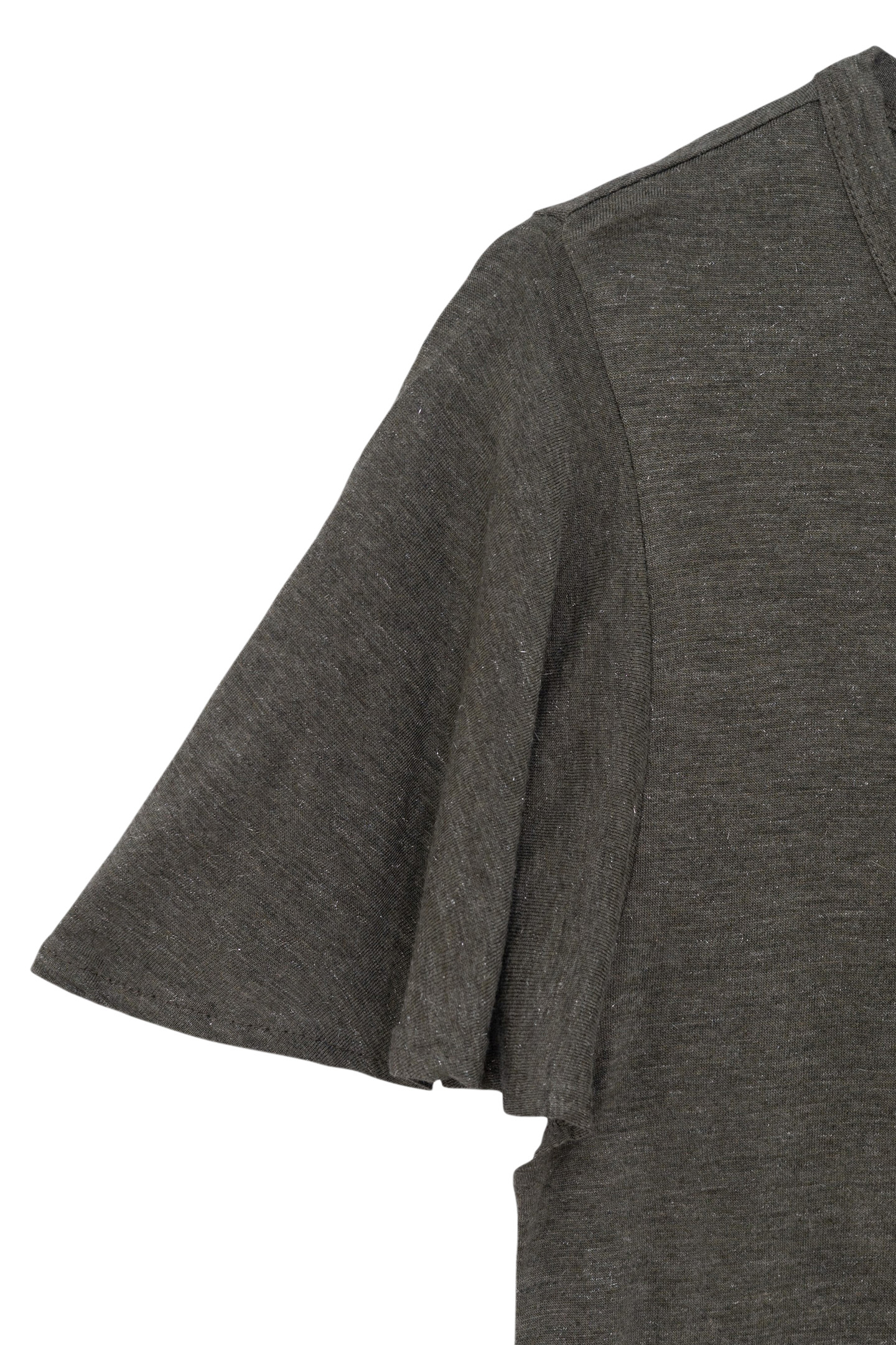 KHAKI LUREX KNIT TEE 2