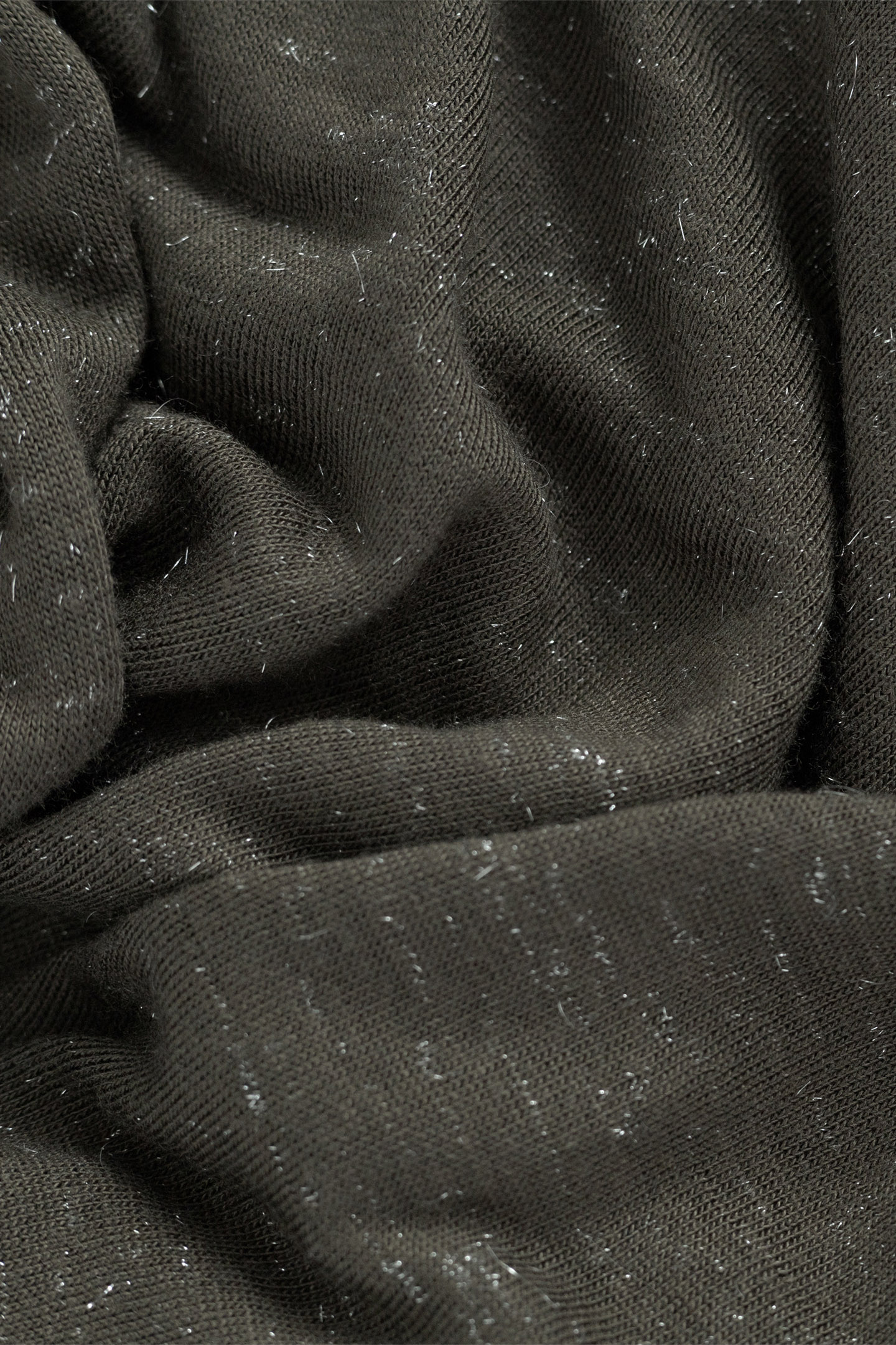 HERRINGBONE EMBROIDERY KHAKI GLITTER TEE WOMEN 3