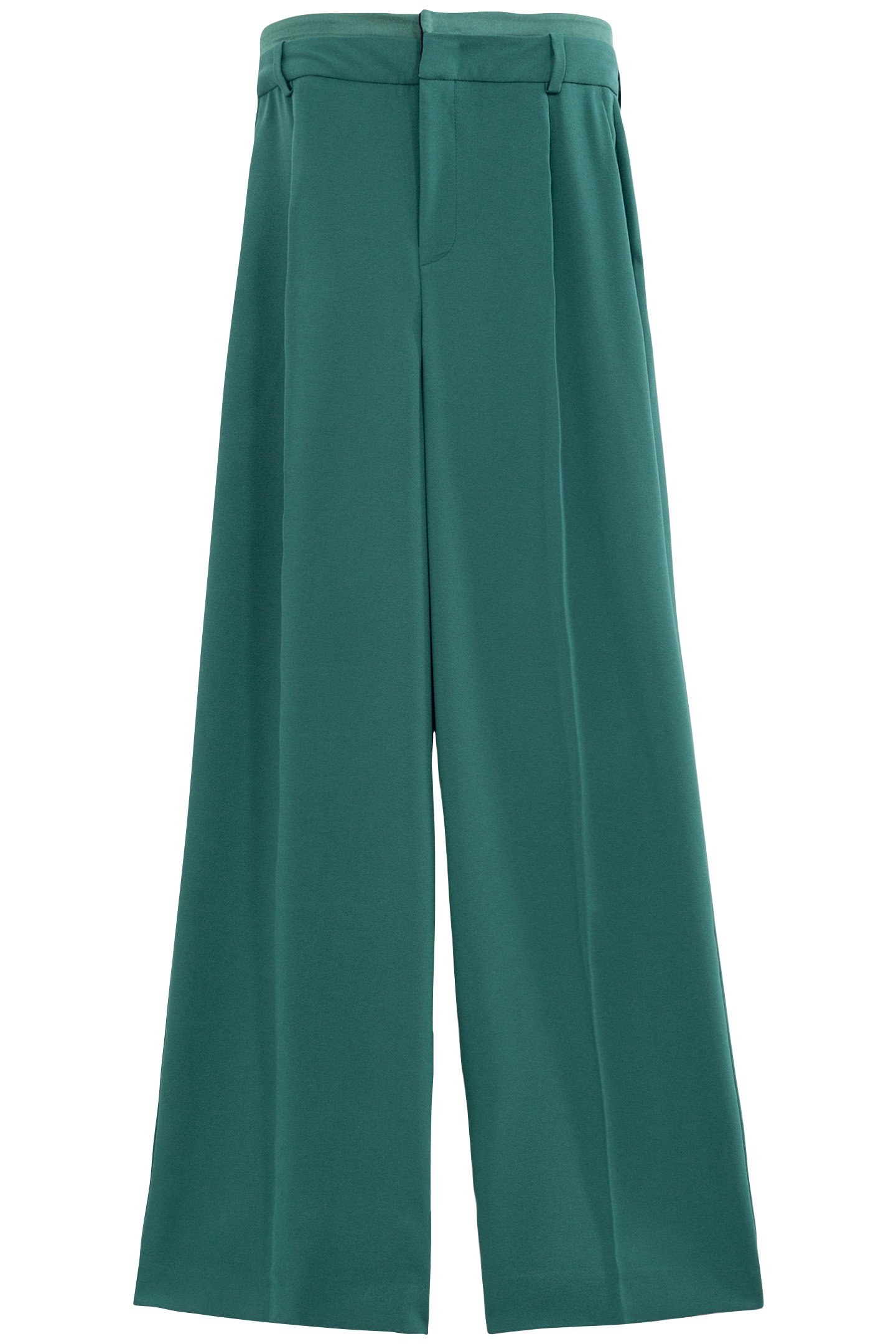 WIDE EMERALD DOUBLE-BREASTED SUIT PANTS 1