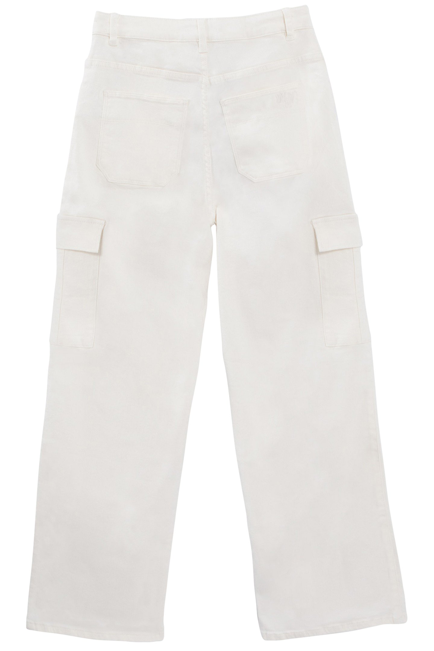 GIRLS' OFF-WHITE DENIM CARGO TROUSERS 3