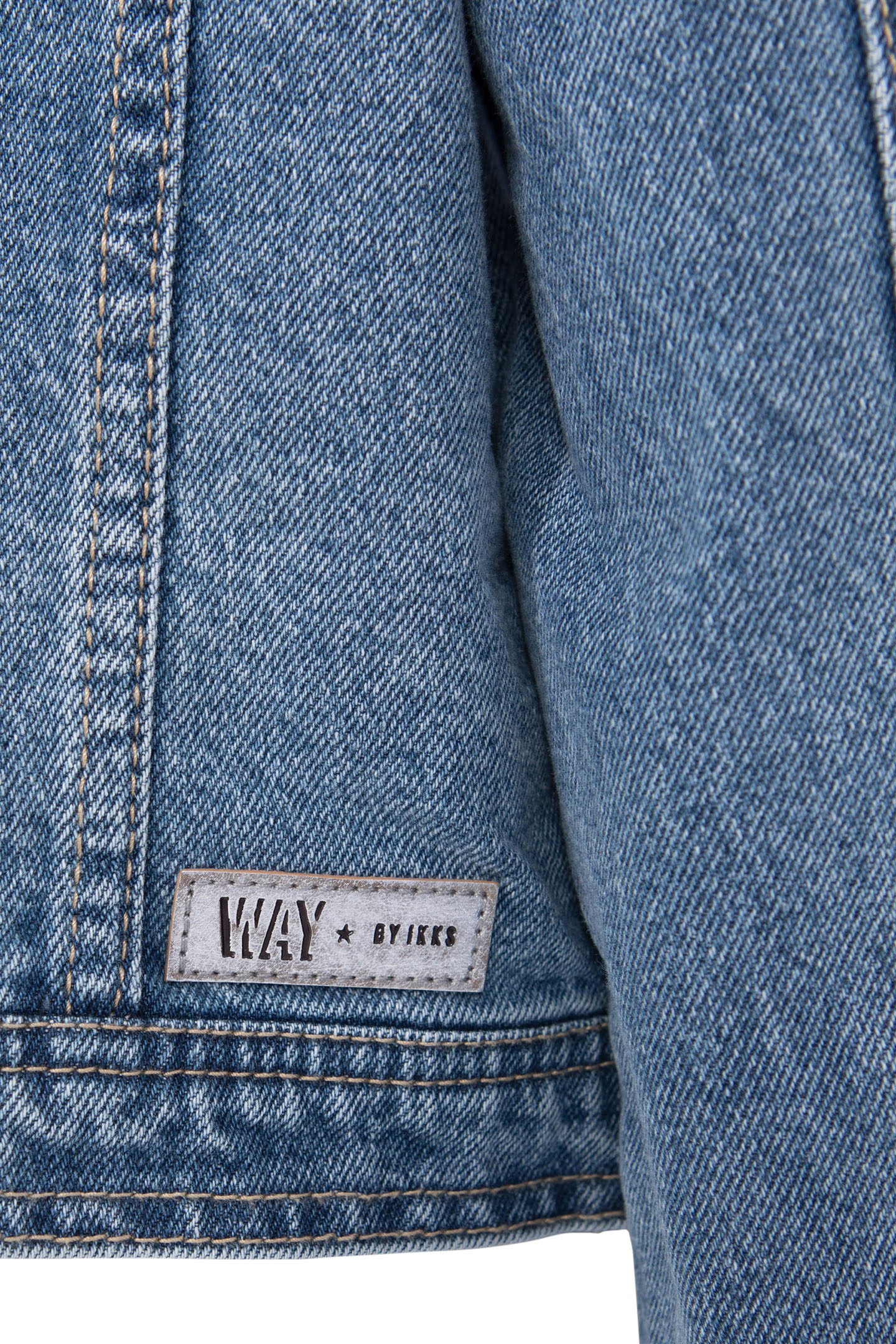 GIRLS’ BLUE WATERLESS DENIM CROPPED JACKET 7