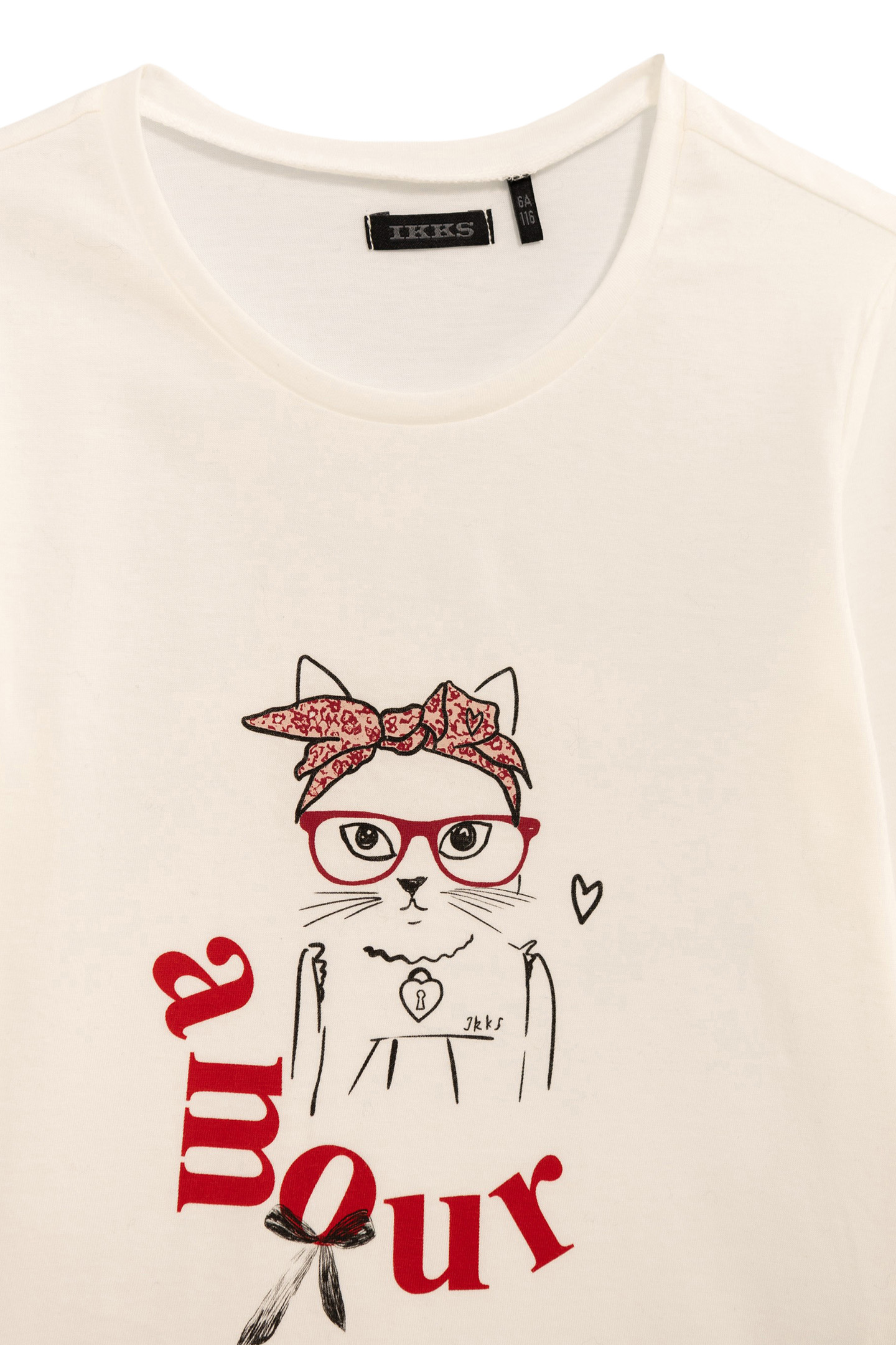 GIRL'S VISUAL T-SHIRT WITH SCARF AND GLASSES 3