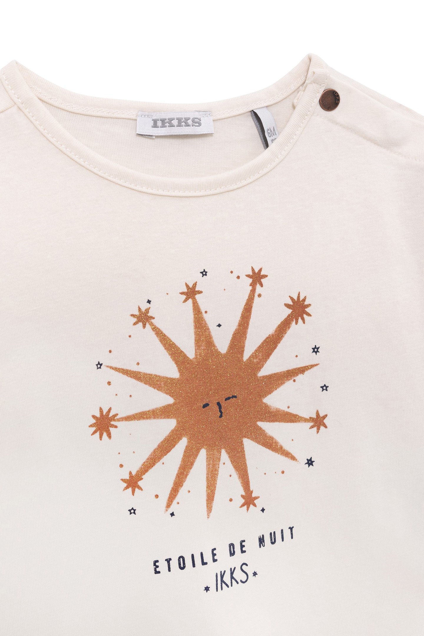 ECRU ORGANIC COTTON NIGHT STAR T-SHIRT BABY GIRL 3